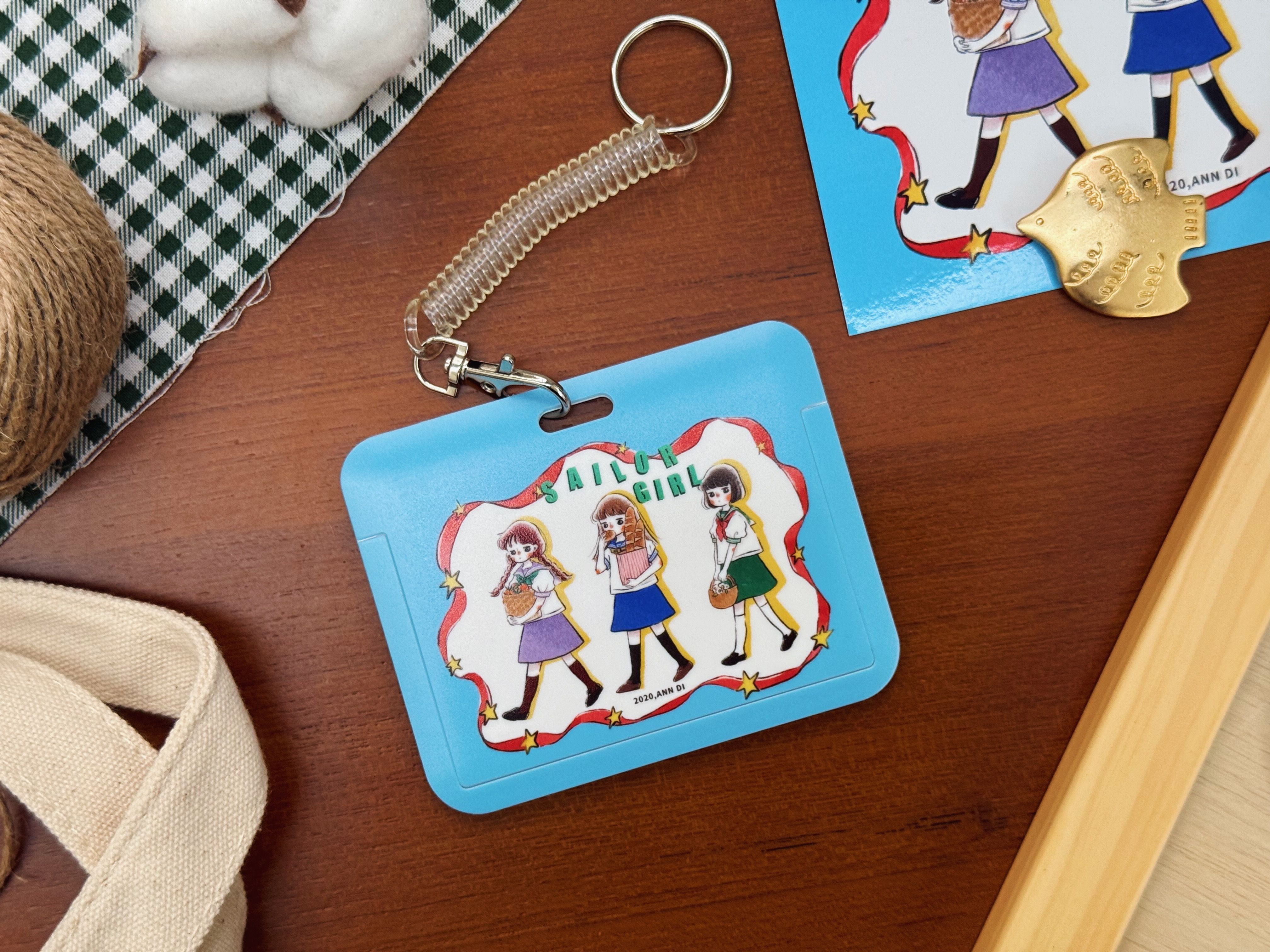 ::票卡夾 水手服少女-三人 ::