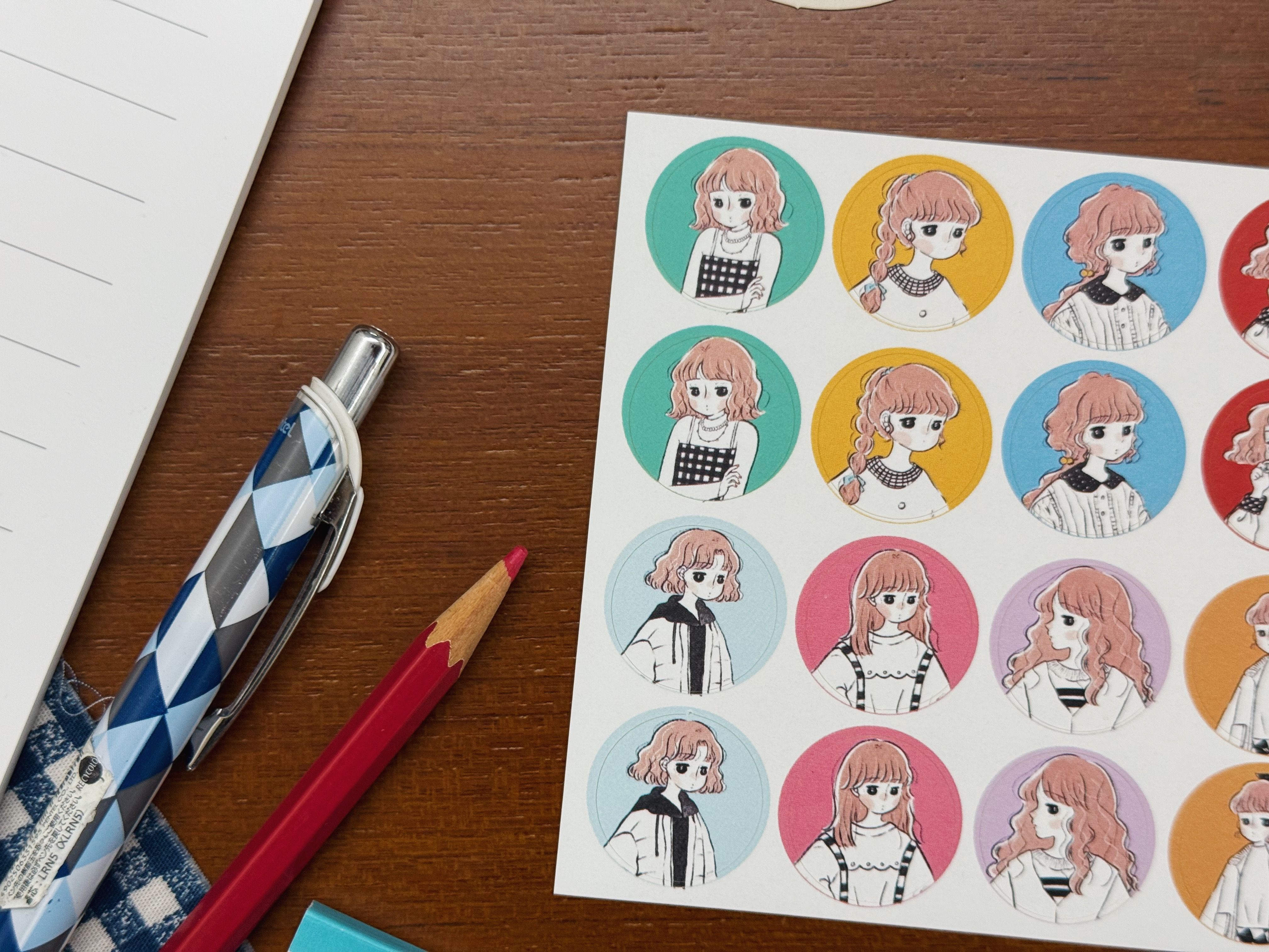 模造貼紙  復刻女孩特殊色