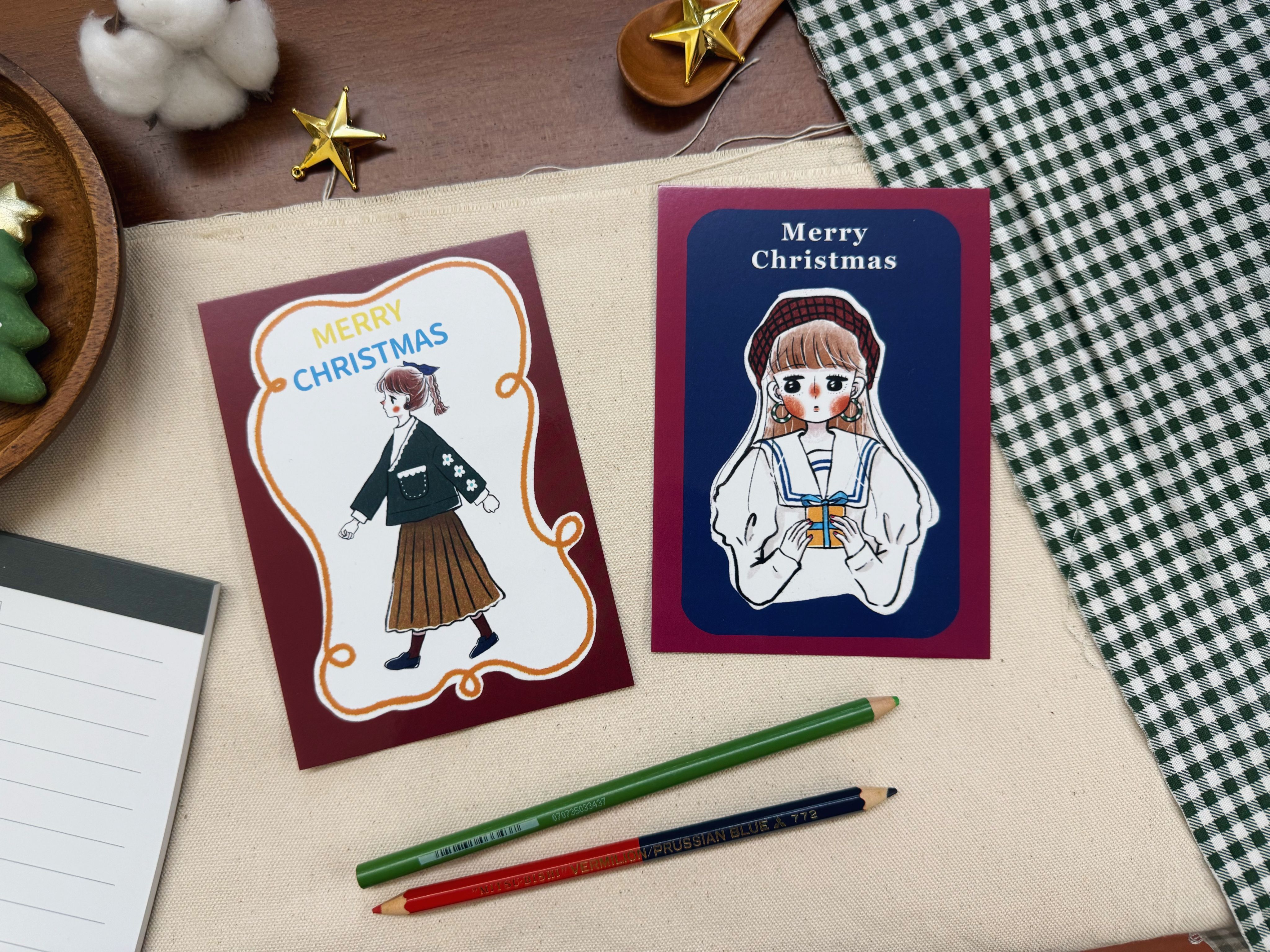 明信片 復刻回憶（白色的雪/禮物）