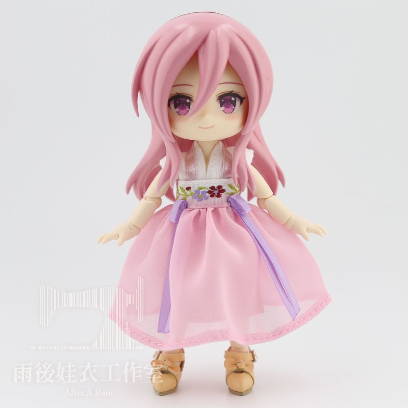 改良式漢服 日日春_粉紅款（UFdoll/OB11/黏土娃）🌧雨後娃衣工作室☀
