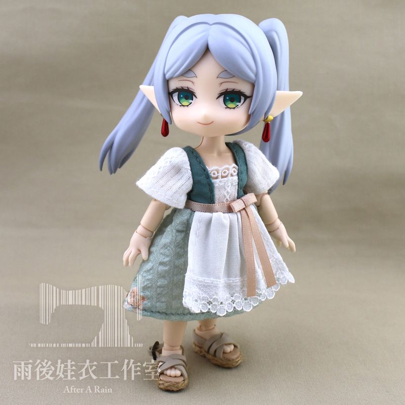 德國傳統服飾娃衣Dirndl 藍綠款（OB11）🌧雨後娃衣工作室☀