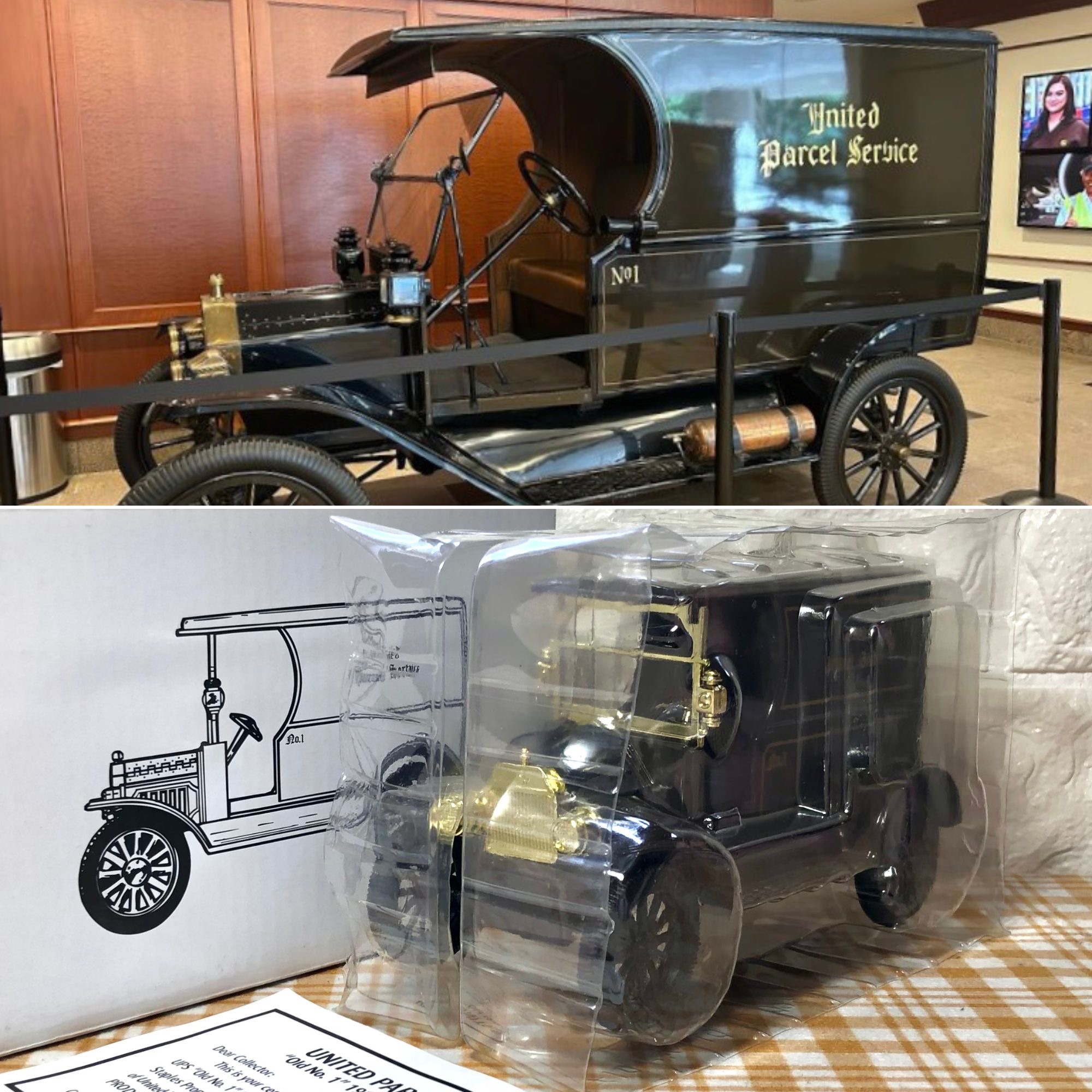UPS第一號老爺車模型（1913福特T型車包裹配送卡車）