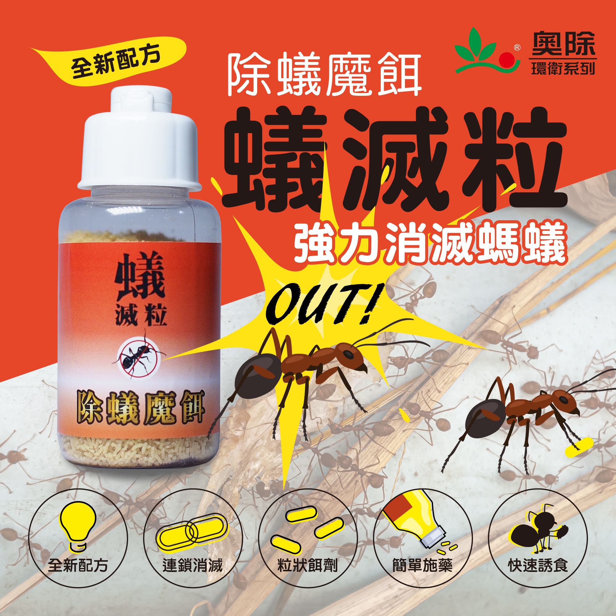 奧除 蟻滅粒 除蟻魔餌30g 強力消滅蟻群 蟻粒絕 螞蟻藥 火蟻現貨