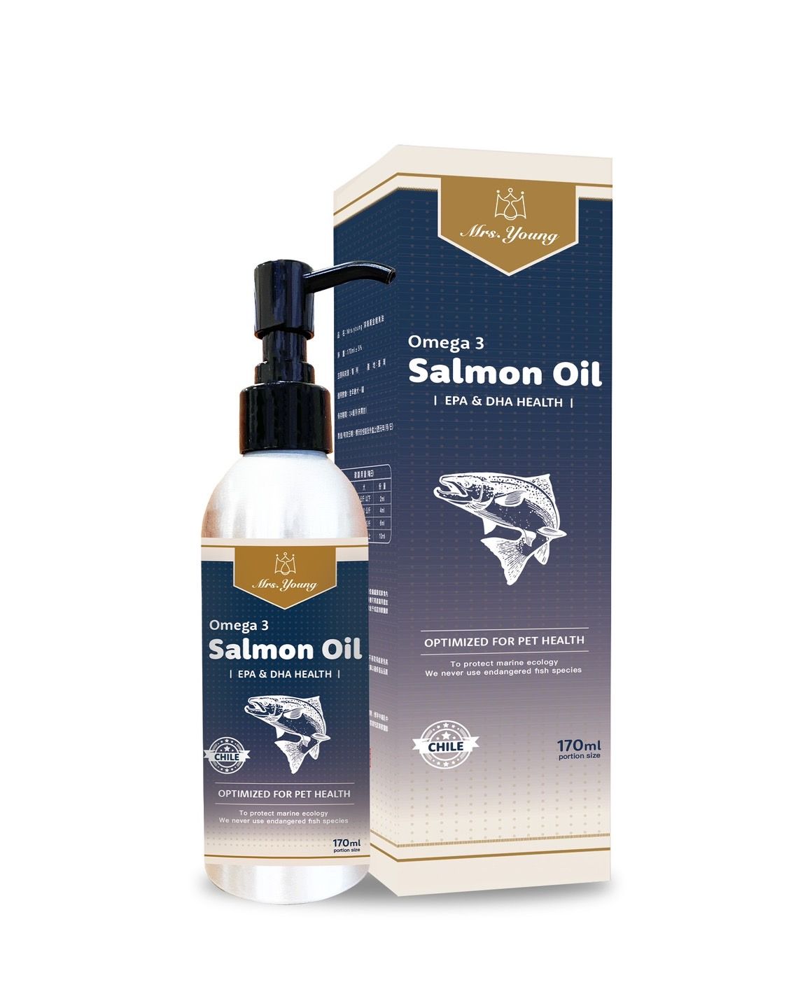 Mrs.Young 液態黃金天然鮭魚油 （170ml） 價格：990元