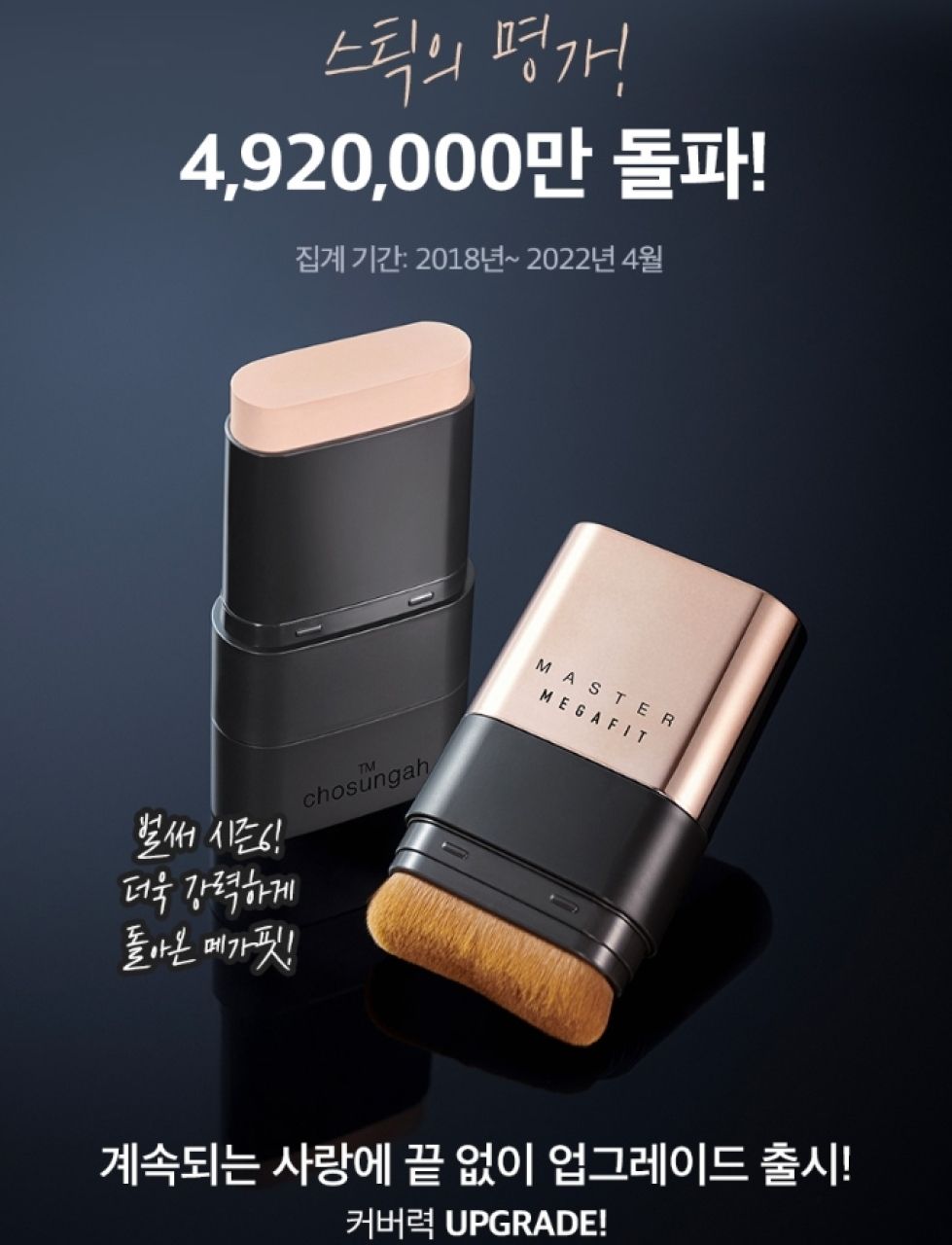 韓國CHOSUNGAH MEGA FIT第二代升級版 雙頭粉底棒 （16g） 699元