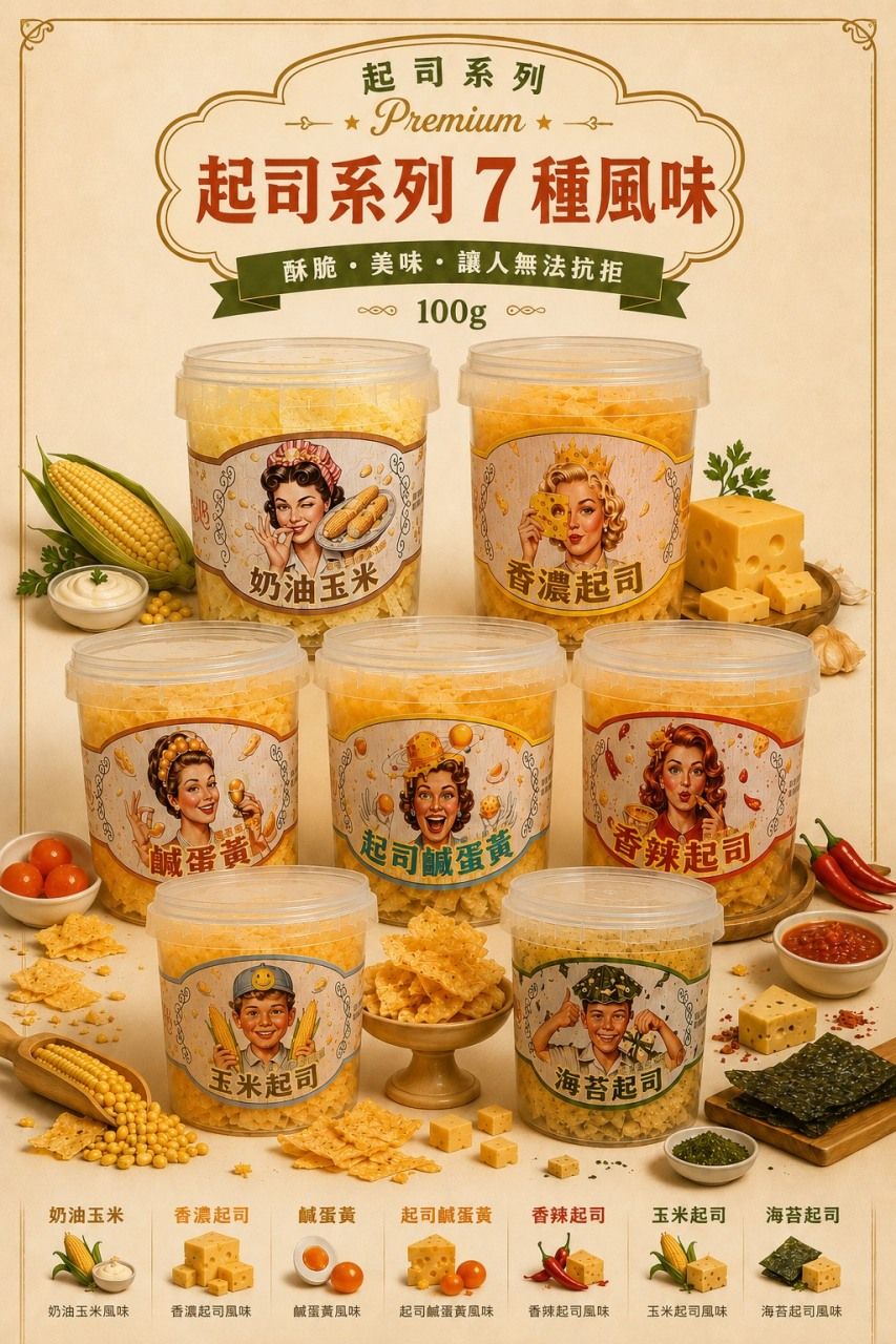 越南製 起司系列 7種風味越南米紙 100ml 一罐319元／任選三罐899元／任選六罐1650元