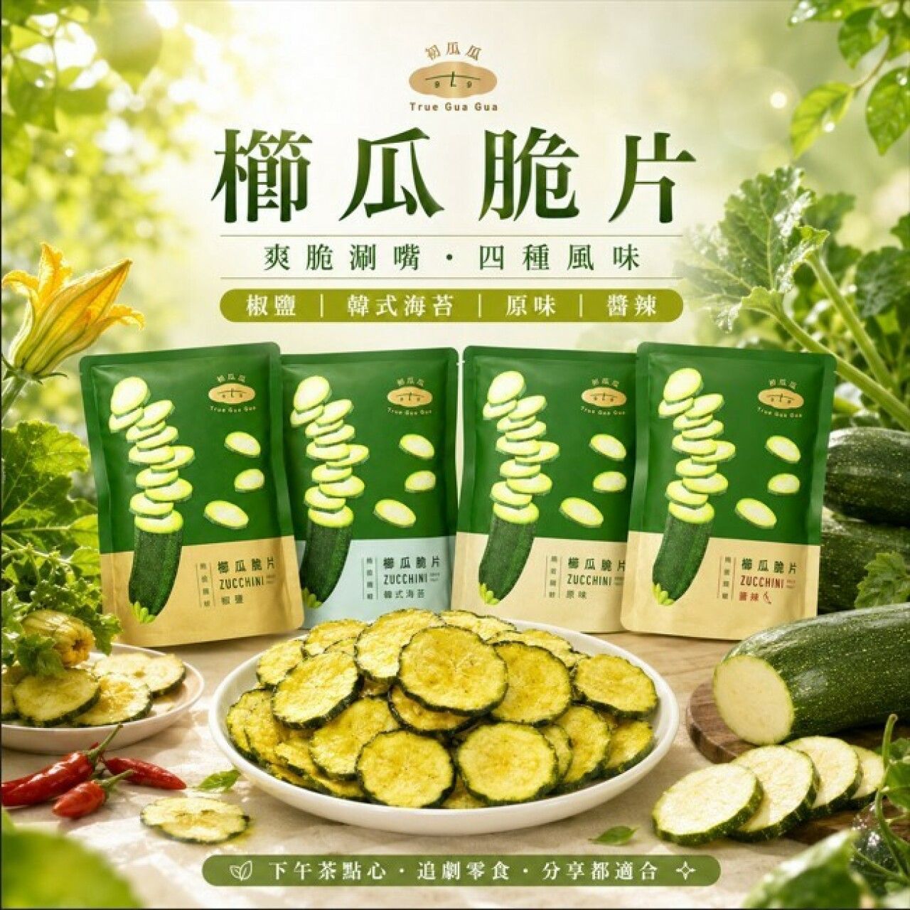 超好吃初瓜瓜櫛瓜脆片🥒  🌟 價格：180元/包