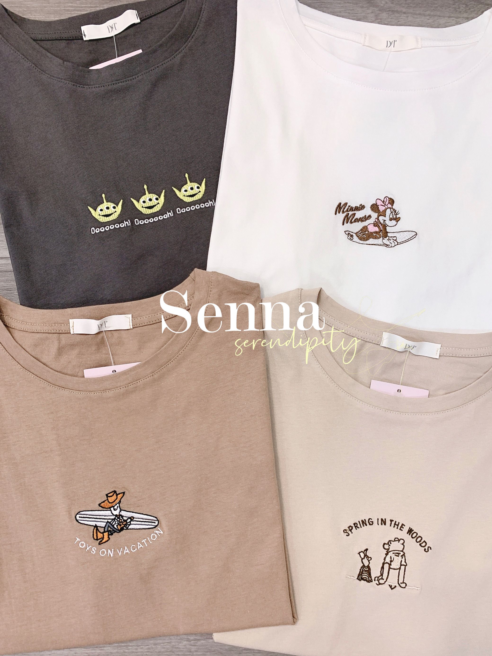 刺繡卡通圖棉T