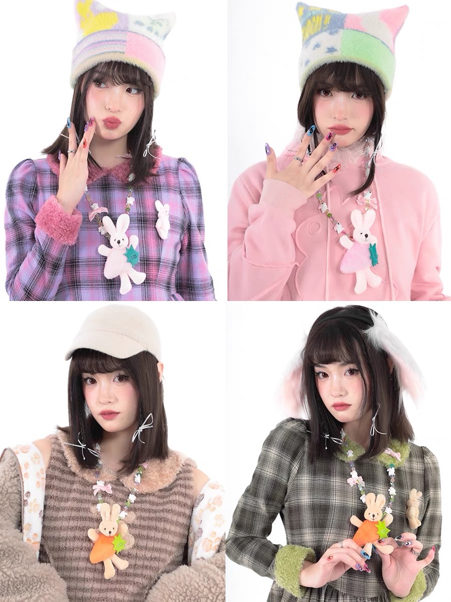 Hashtag DDD 胡蘿蔔兔串珠長項鍊