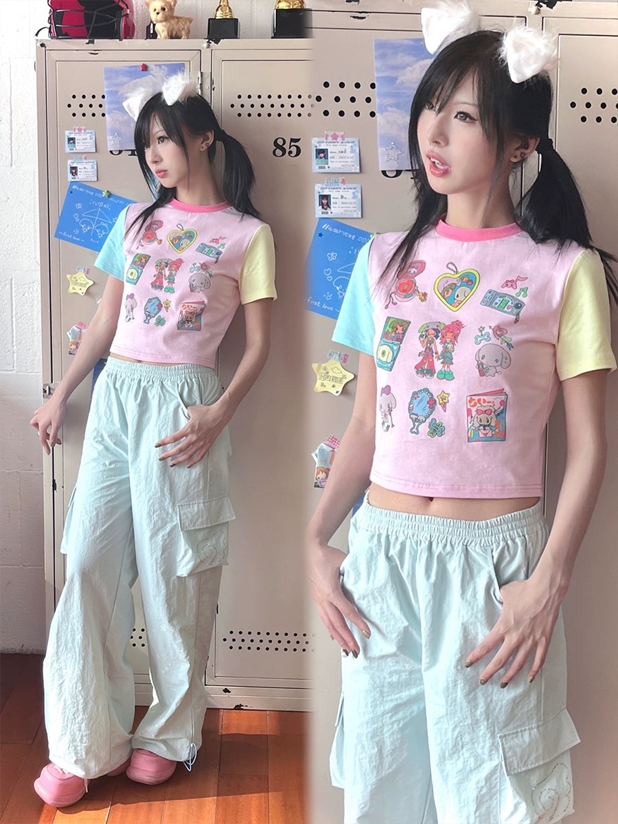 Hashtag DDD 聯名款疊穿彈性五分瑜伽褲