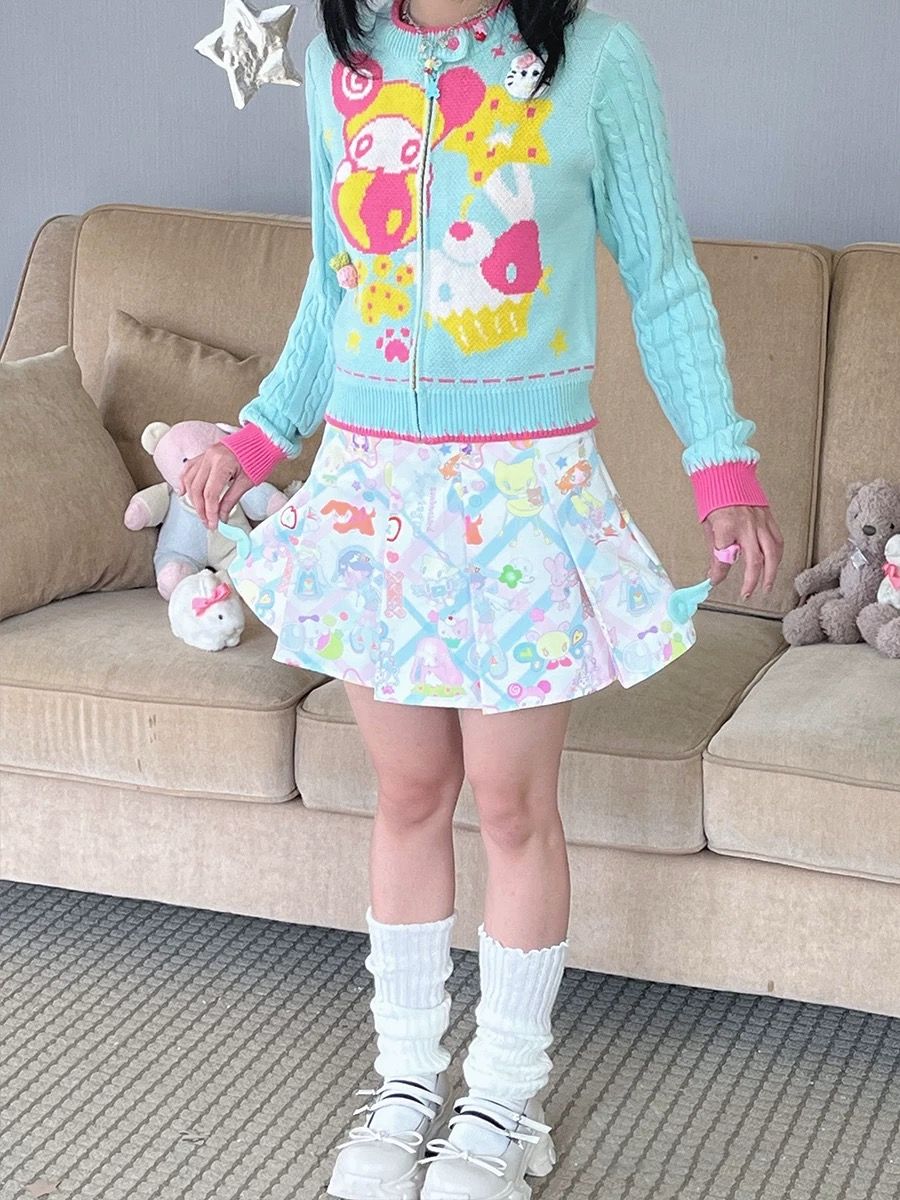 New🩵 鳥鳥一聯名天使翅膀格紋百褶裙