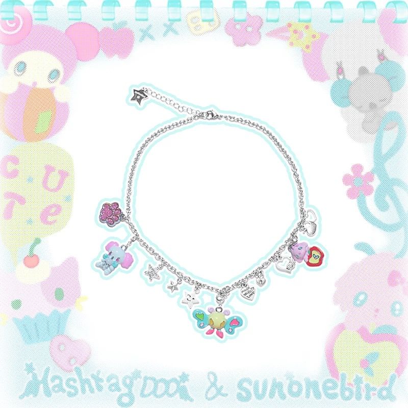 彩色可愛卡通鳥鳥一聯名掛墜項鍊