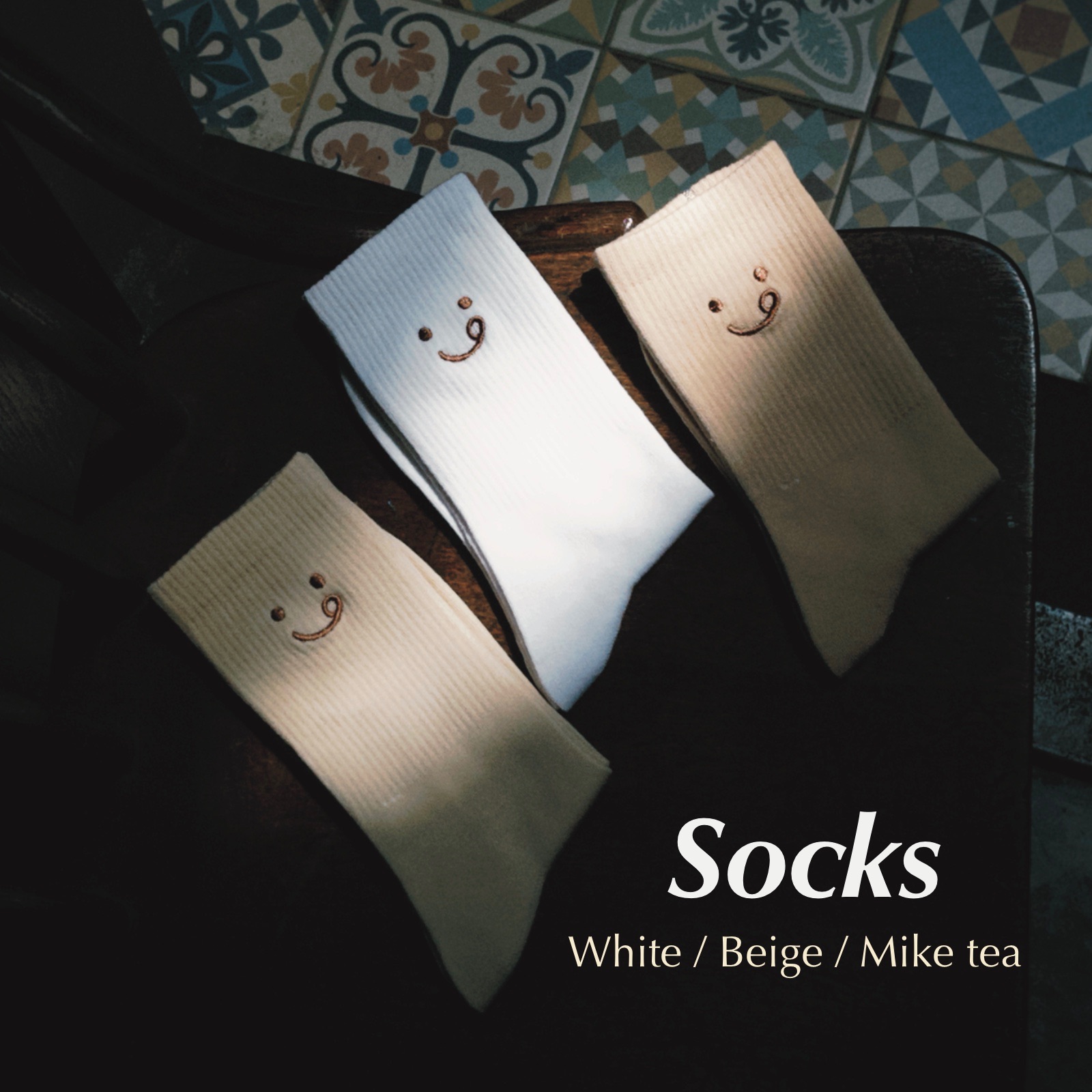 邦logo刺繡質感純棉襪【絕版款】