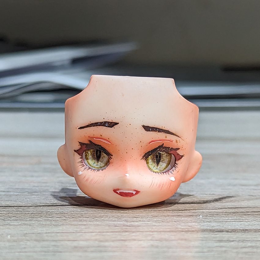 【手繪】GSC 黏土娃改模完妝臉片 覆盆莓mix奶油 cream