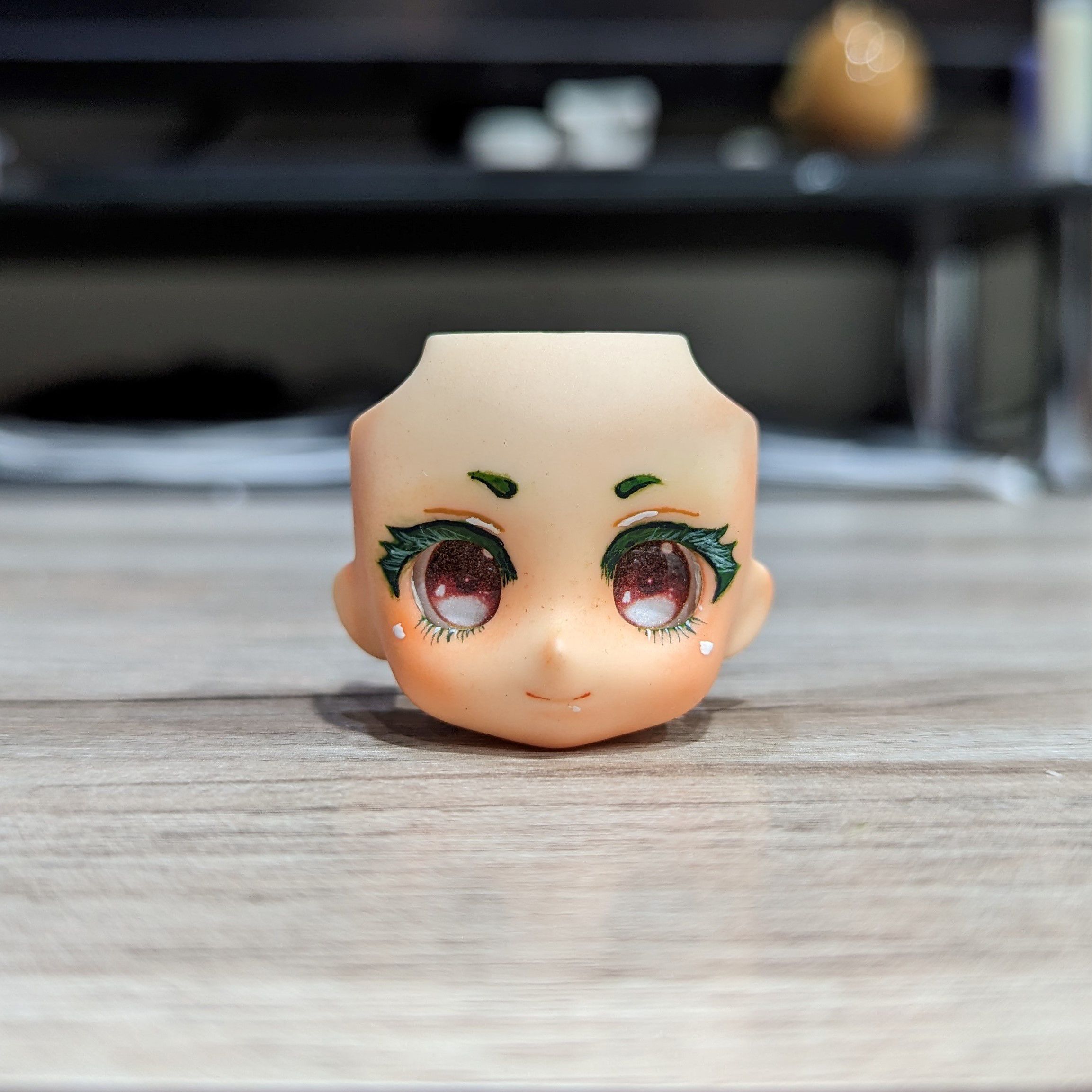 【手繪】GSC 黏土娃完妝臉片 抹茶紅豆mix杏仁牛奶 almond milk