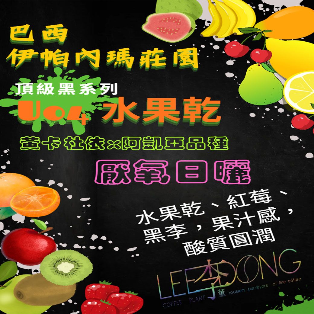 巴西 伊帕內瑪莊園 頂級黑系列 U04 水果乾 黃卡杜依品種 厭氧日曬 德國PROBAT 🏆冠軍烘豆師李董咖啡🏆