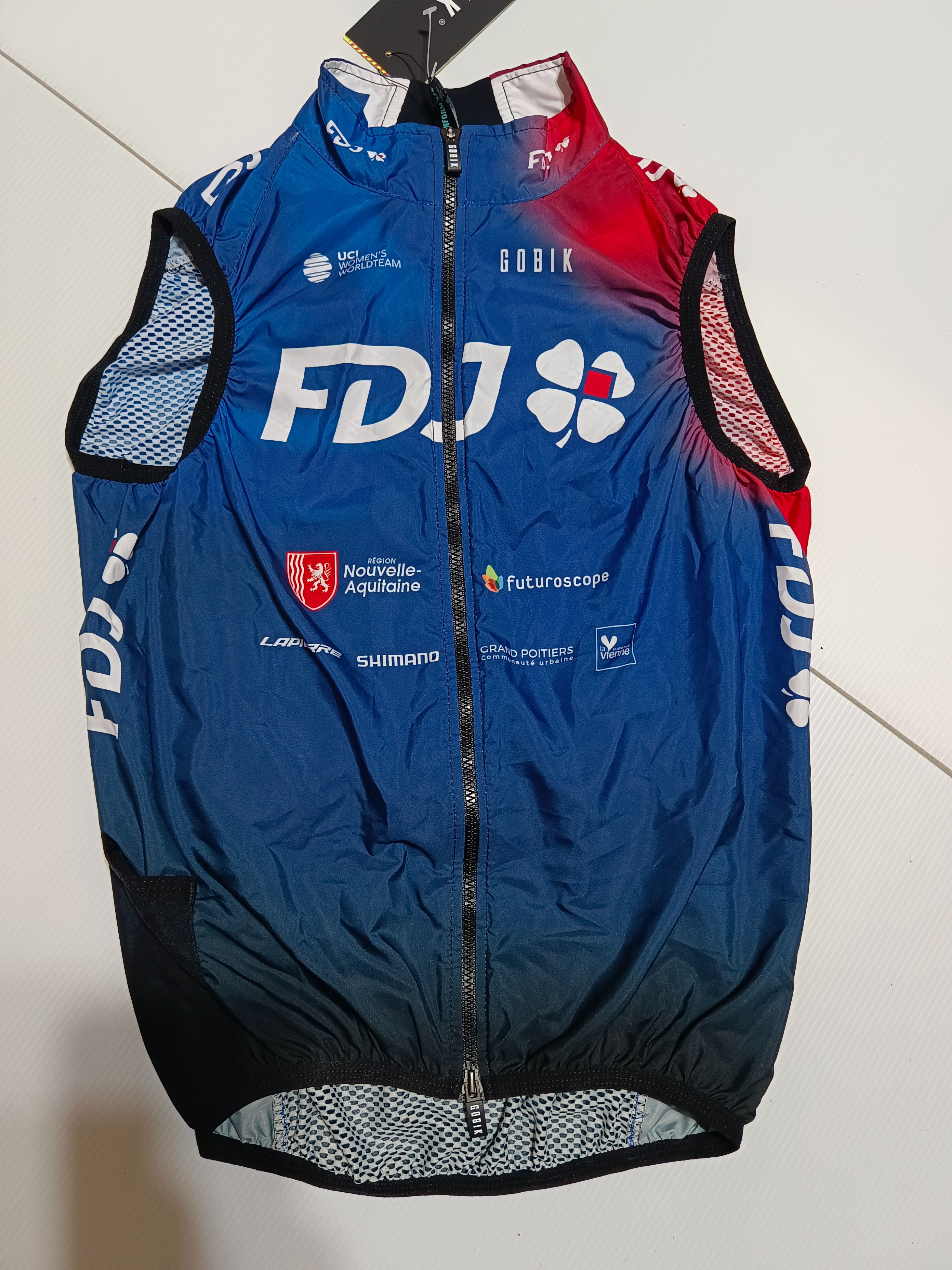 FDJ 車隊版 防風背心Gobik製 上下拉鍊款 原價3000