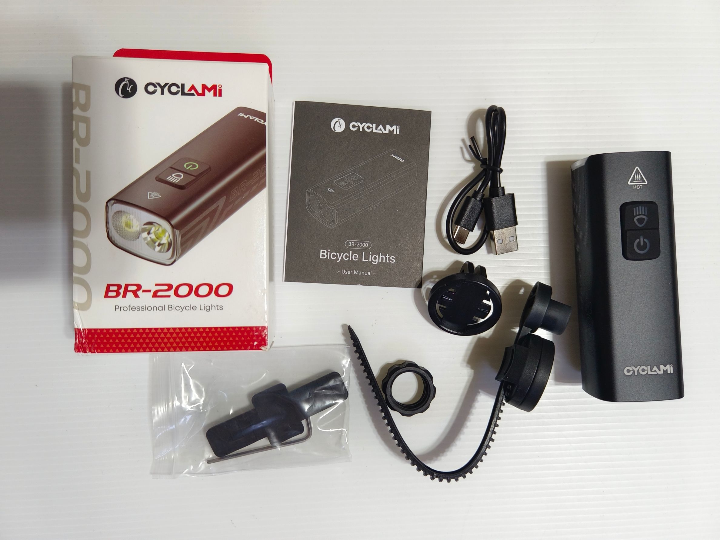 新款CYCLAMI友騎 2000流明 單車車燈 自行車燈 前車燈 21700電池4500mAh 手電筒 IPX-6防水