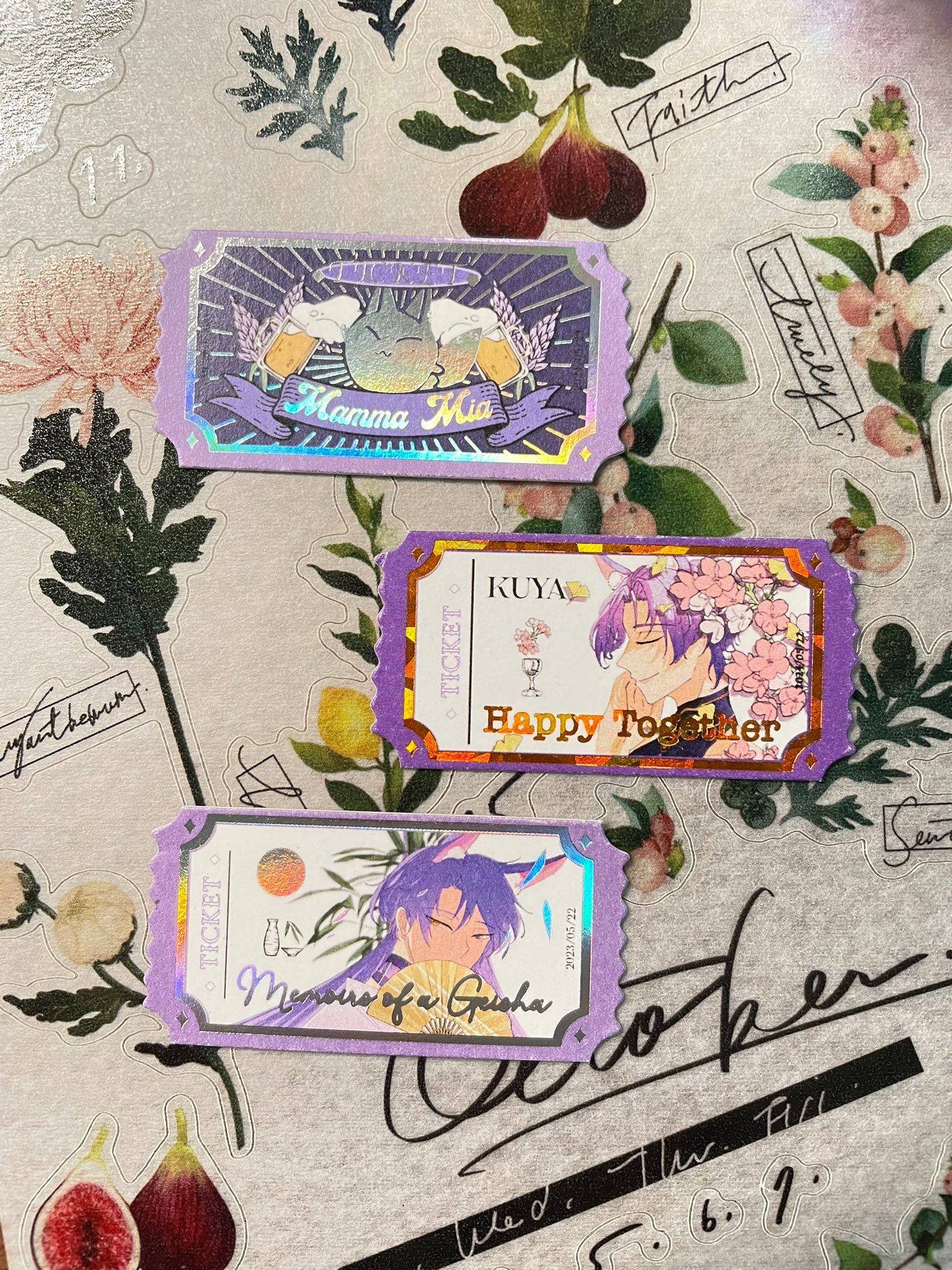 燙金貼紙電影小票卡