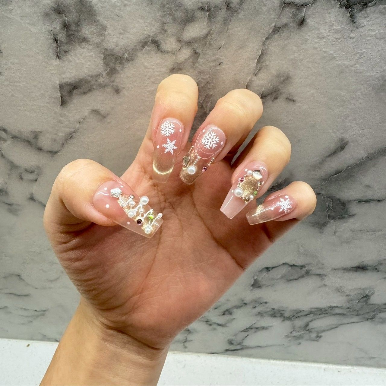 現貨 手工穿戴甲 新品上架買二送一🎄秋冬聖誕節系列