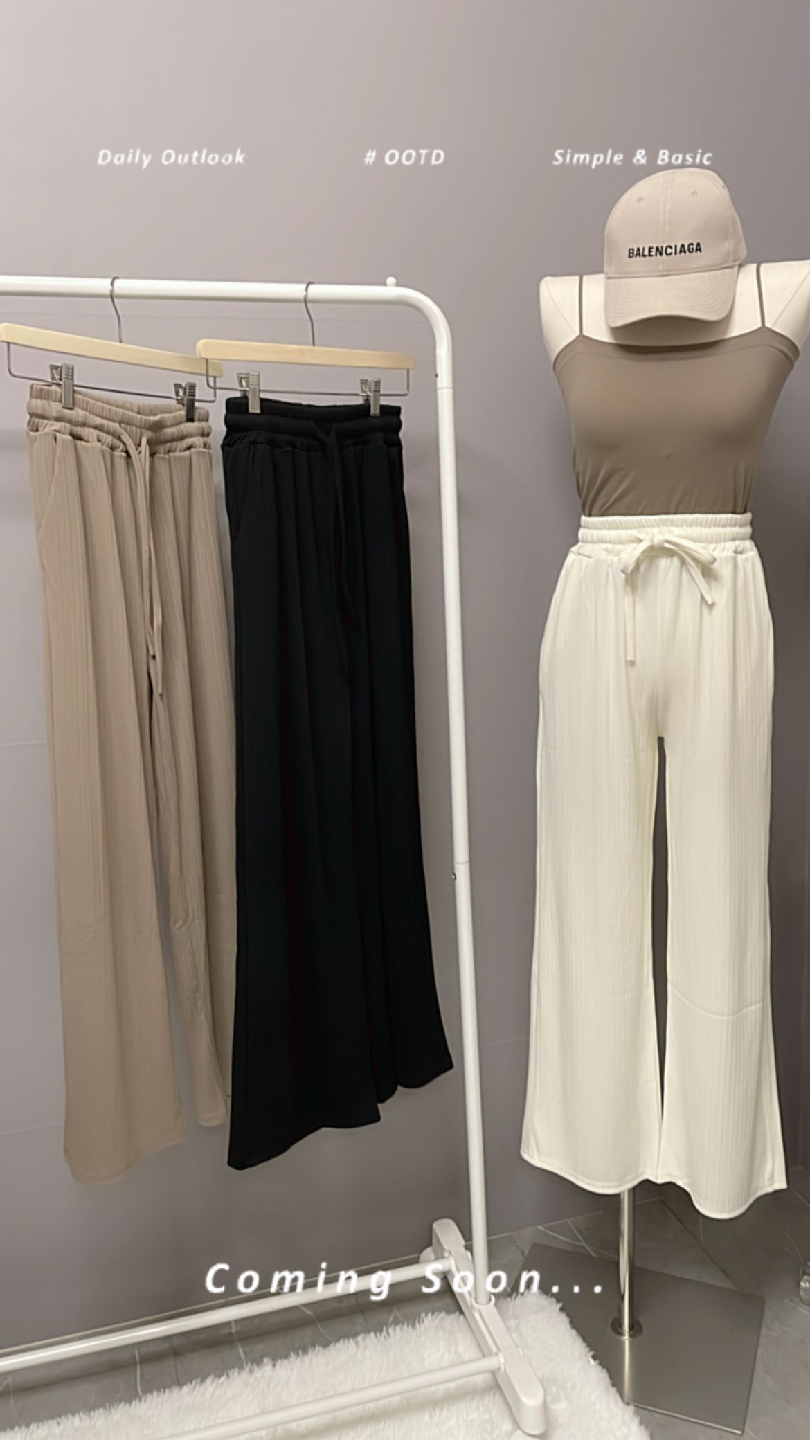 彈力鬆緊直紋褲｜質料超舒服