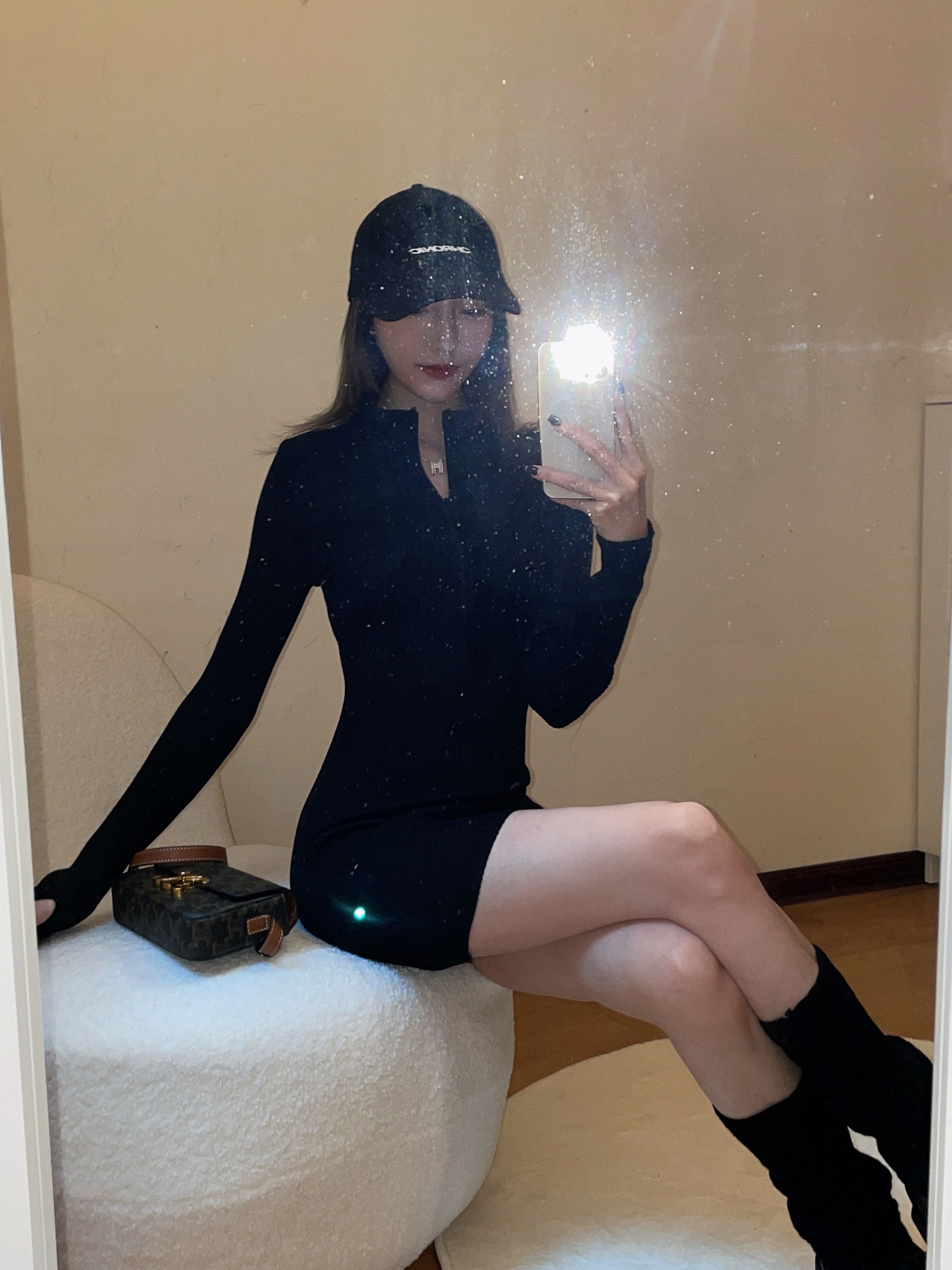 歐美拉鏈連身洋裝