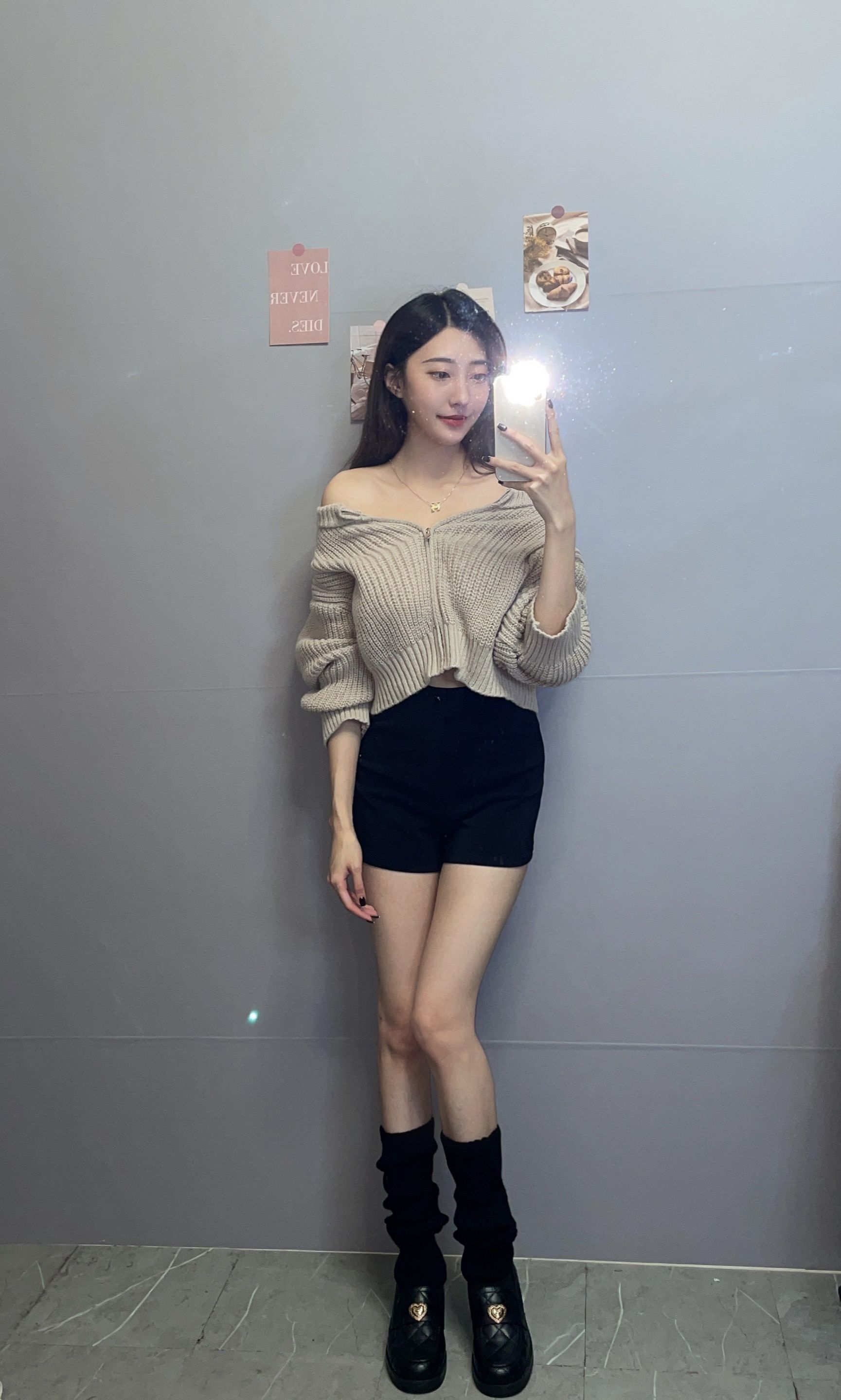 拉鍊短版針織小外套