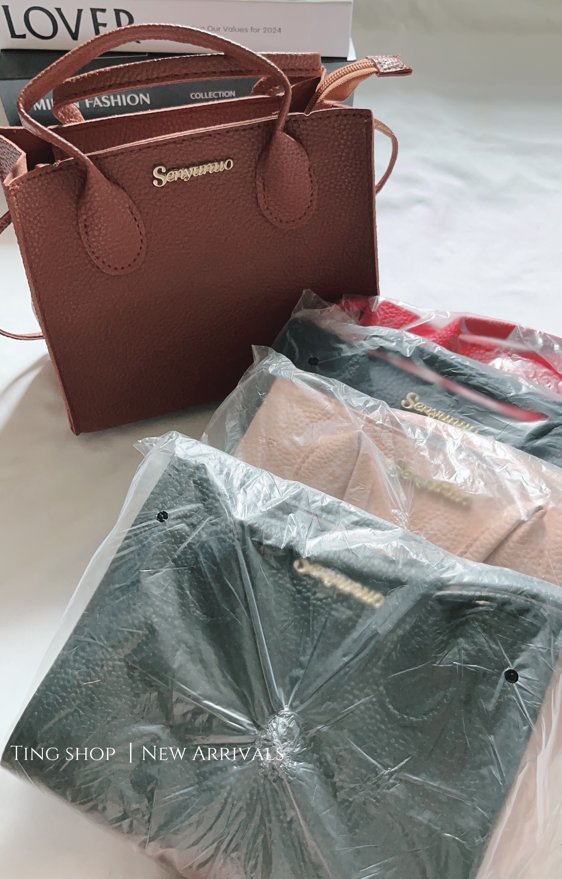 現貨-荔枝皮實用小方包