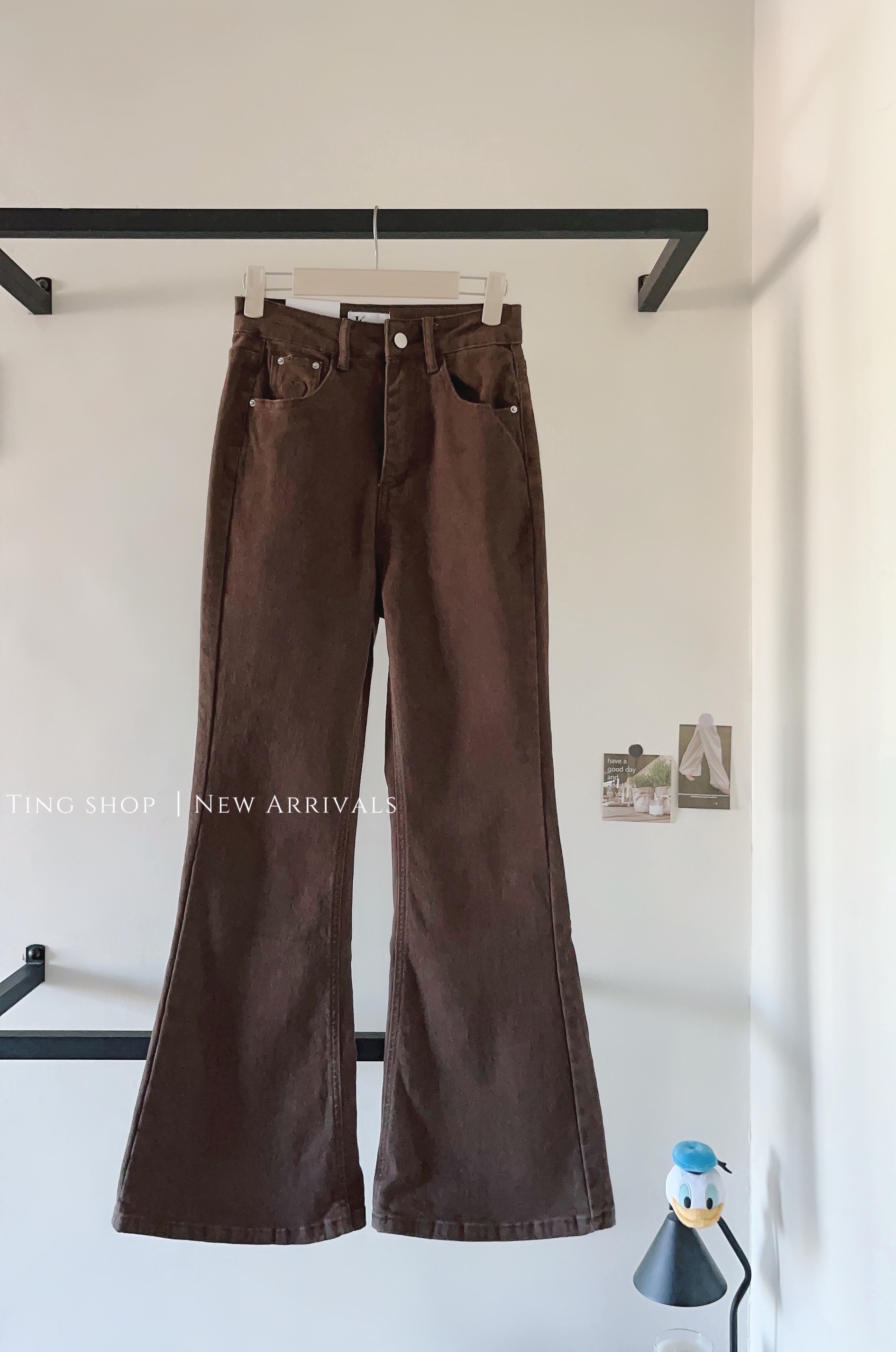 現貨-愛心微喇叭牛仔褲