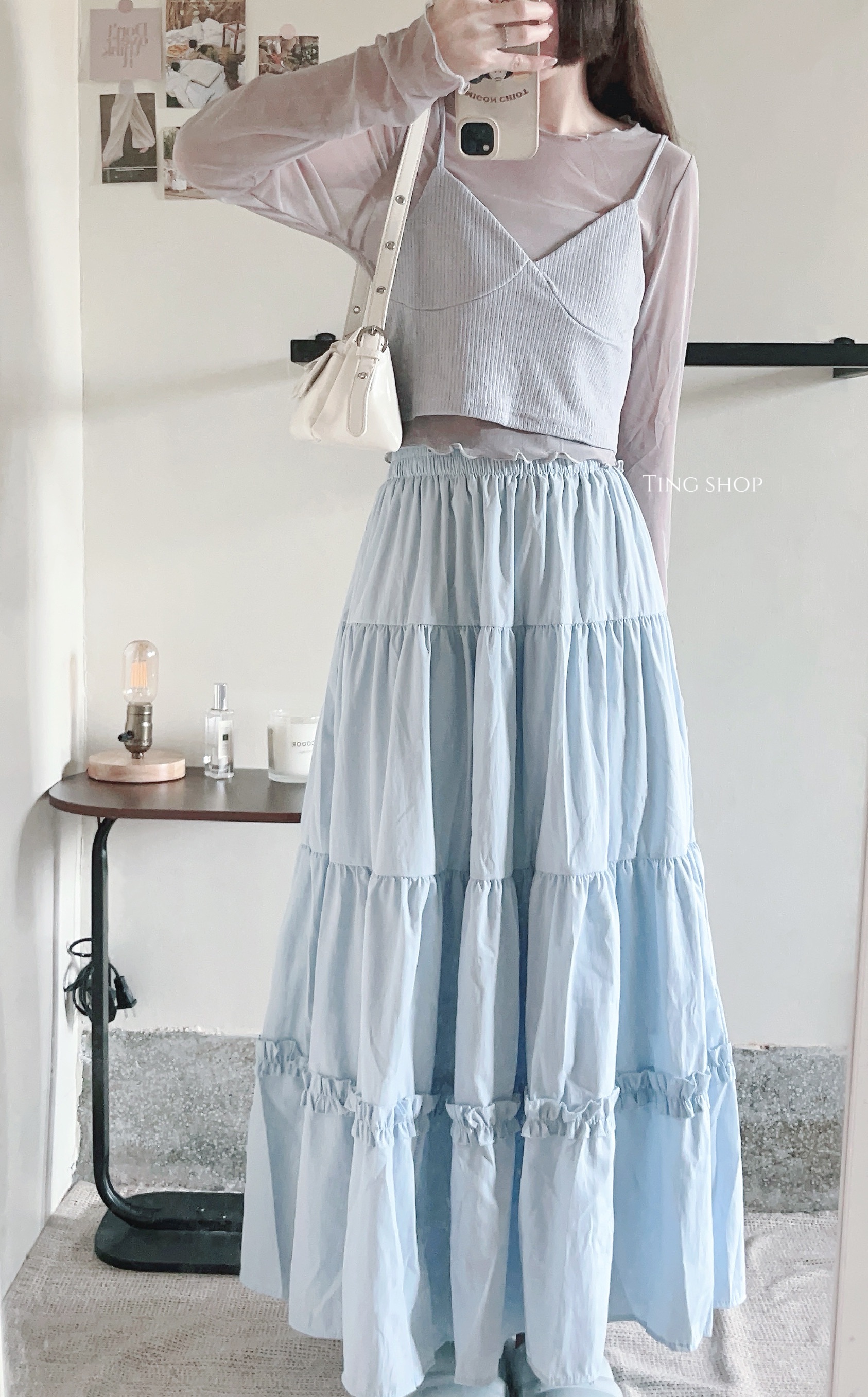 春款🌷鬆緊腰蛋糕長裙