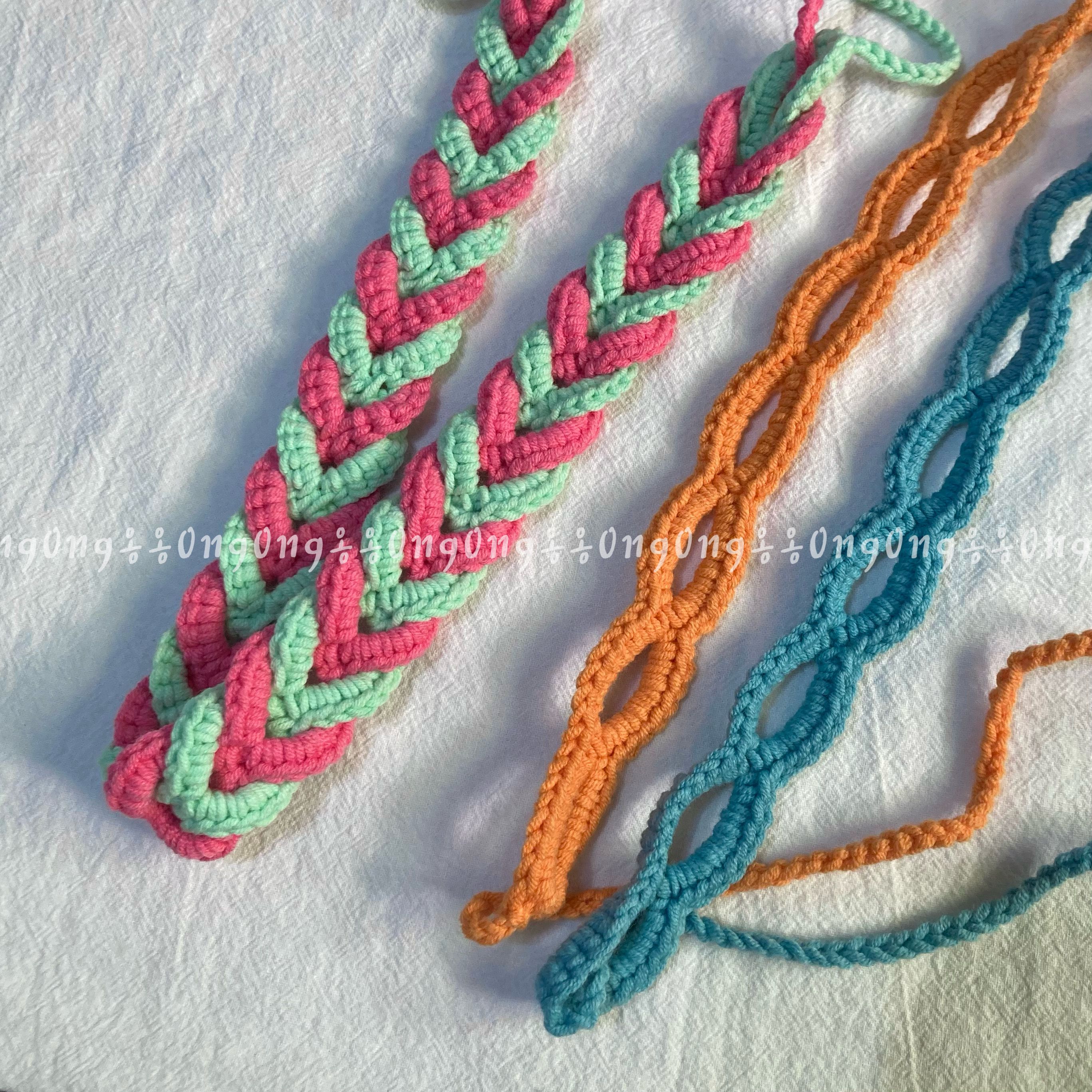 麻花辮組合髮帶