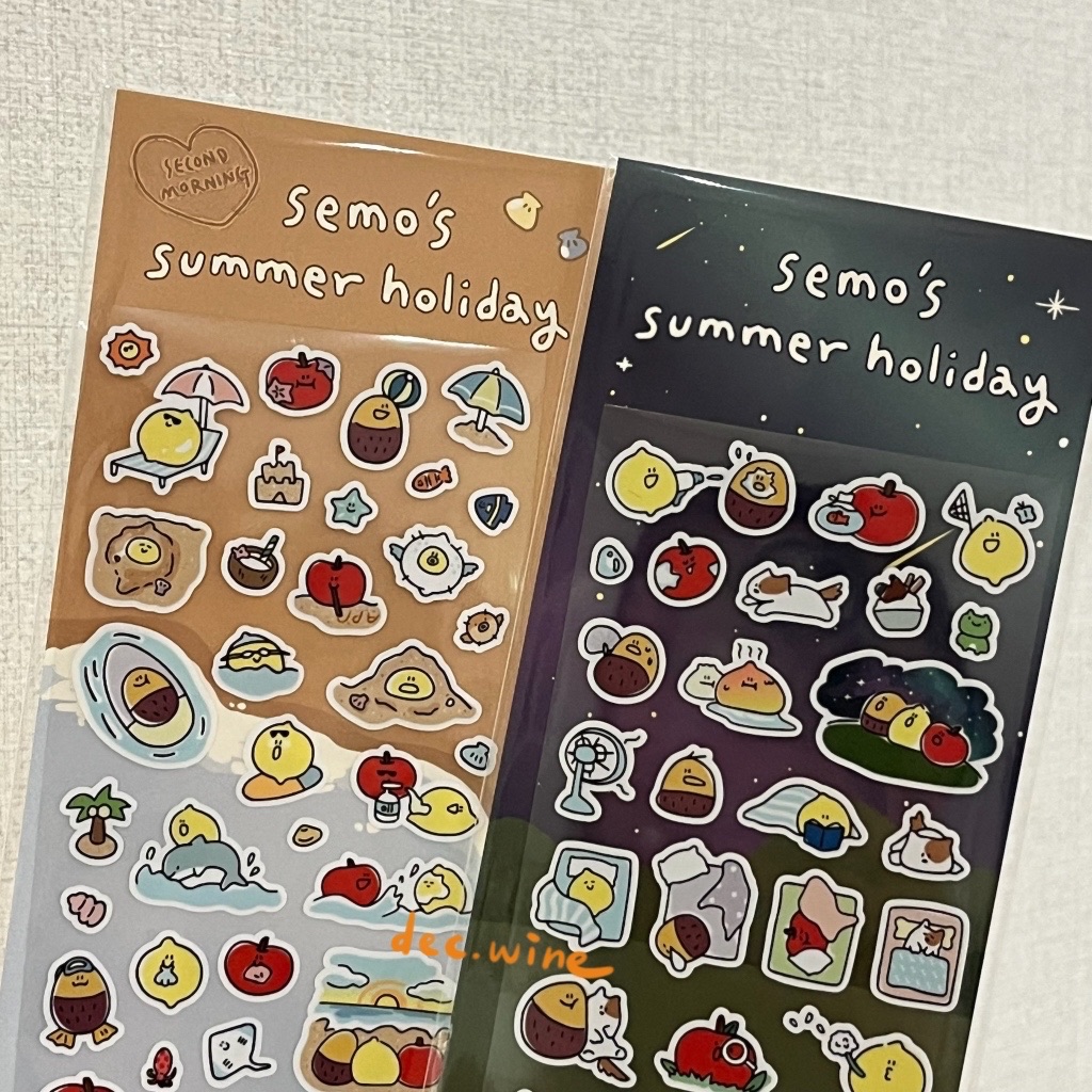 Dec.wine_【現貨韓國文創代購】Second Morning Stickers正版防水貼紙 文創貼紙 手創貼紙