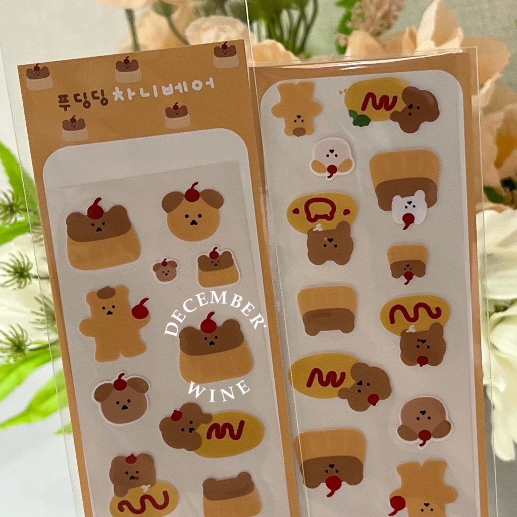 Dec.wine_【現貨韓國文創商品】차니베어 Chani Bear Stickers防水貼紙 文創貼紙 手創貼紙