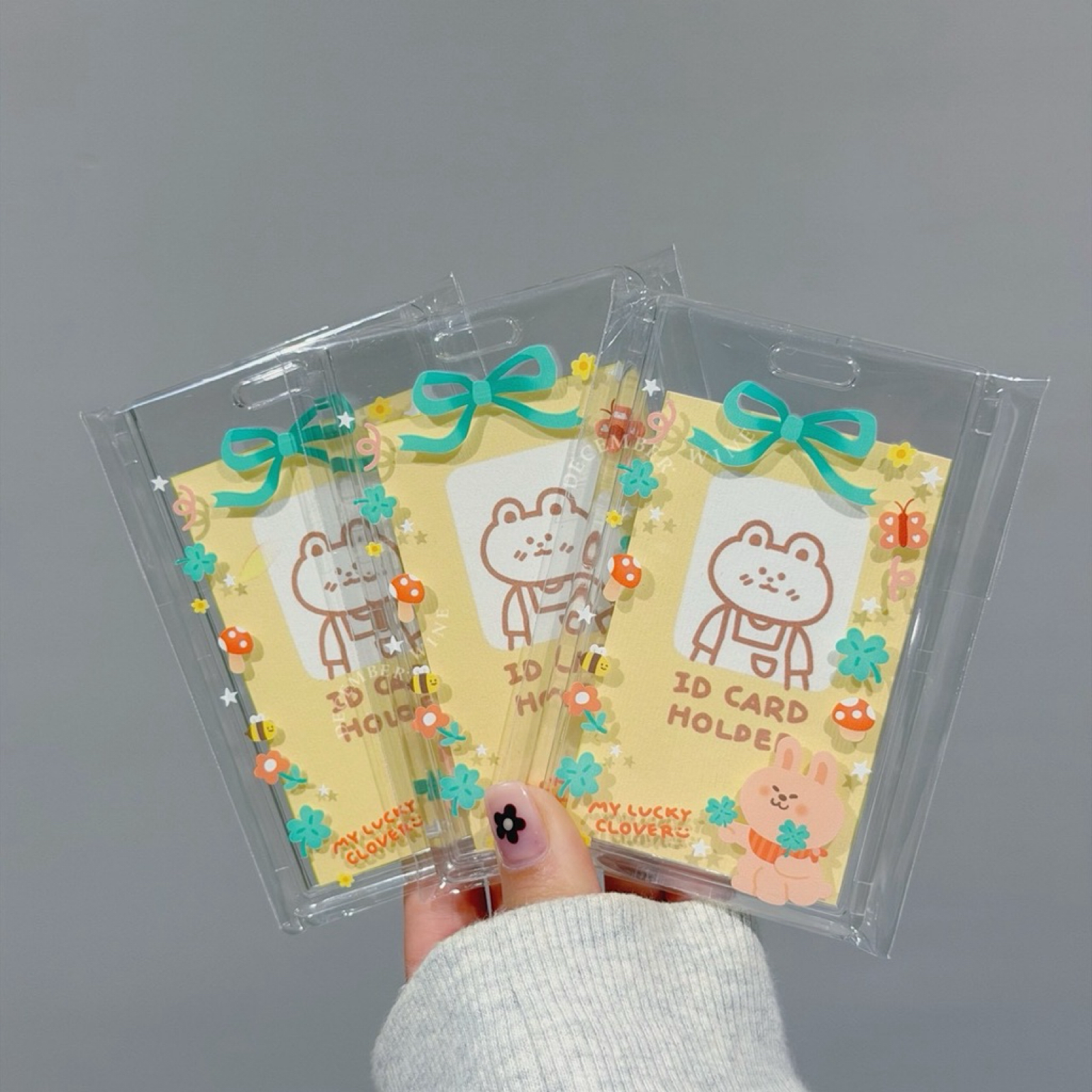 Dec.wine_【泰國代購】puddingnomm透明硬殼悠遊卡套｜彈簧繩卡套|偶像卡套gogoro鑰匙卡追星小卡