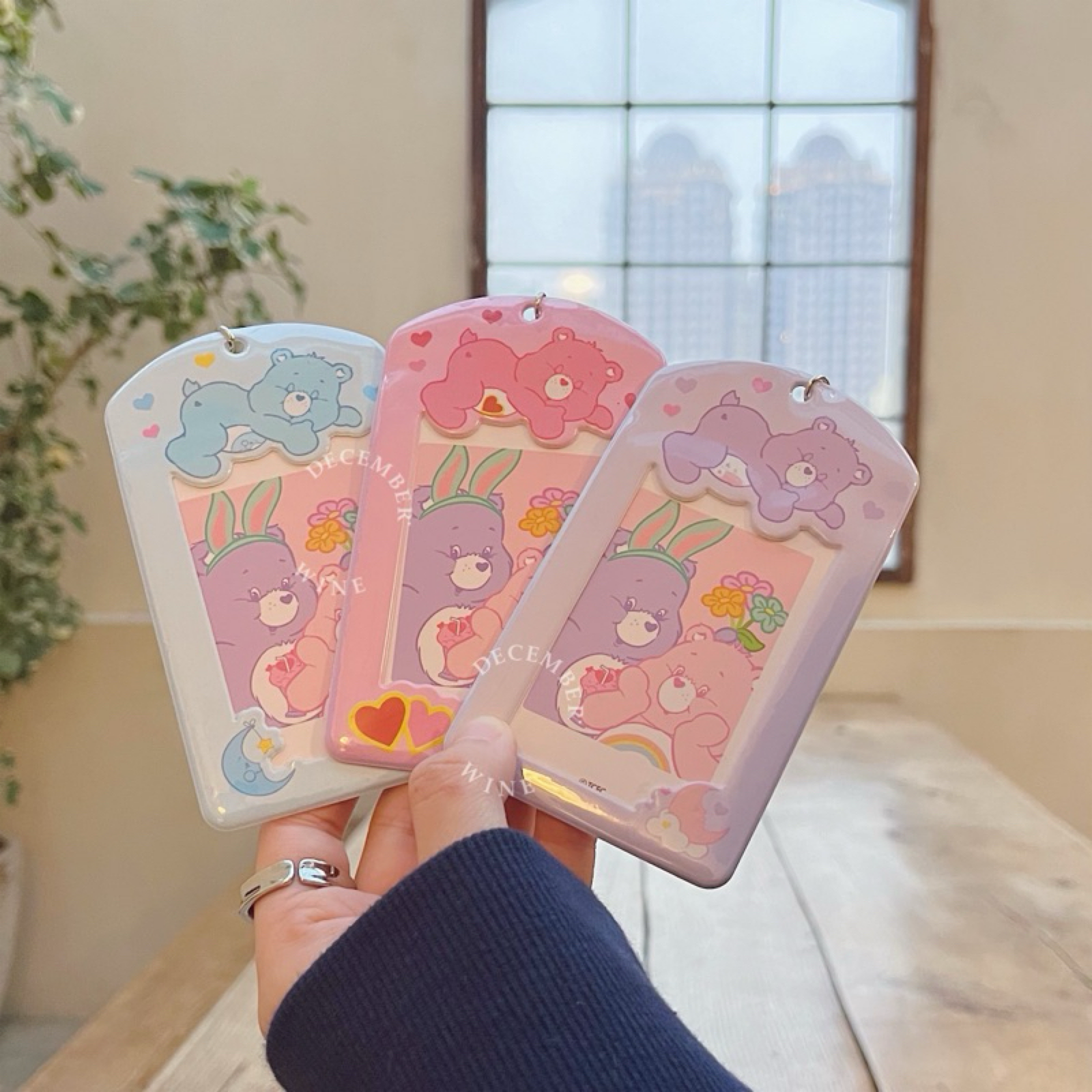 Dec.wine_【現貨韓國大創代購】Care Bears 彩虹熊軟卡套 追星愛豆小卡門禁卡證件卡悠遊卡套吊飾鑰匙圈掛飾