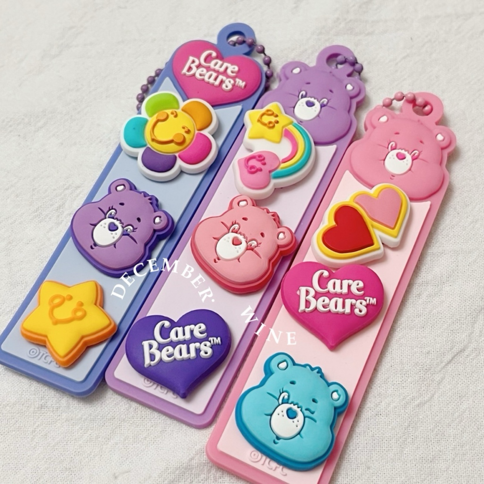 Dec.wine_【現貨韓國大創代購】Care Bears 彩虹熊軟吊飾 追星愛豆小卡門禁卡證件卡悠遊卡套吊飾鑰匙圈掛飾
