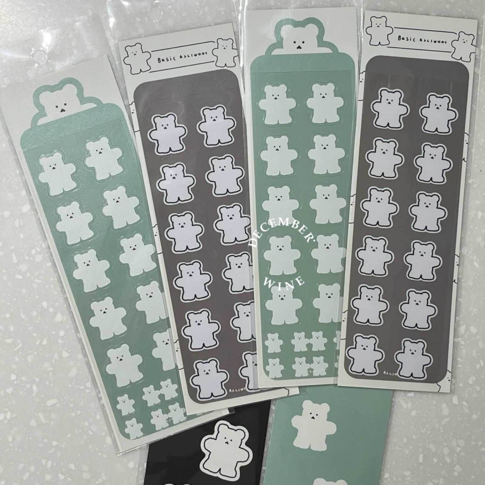 Dec.wine_【現貨韓國文創商品】차니베어 Chani Bear Stickers防水貼紙 文創貼紙 手創貼紙