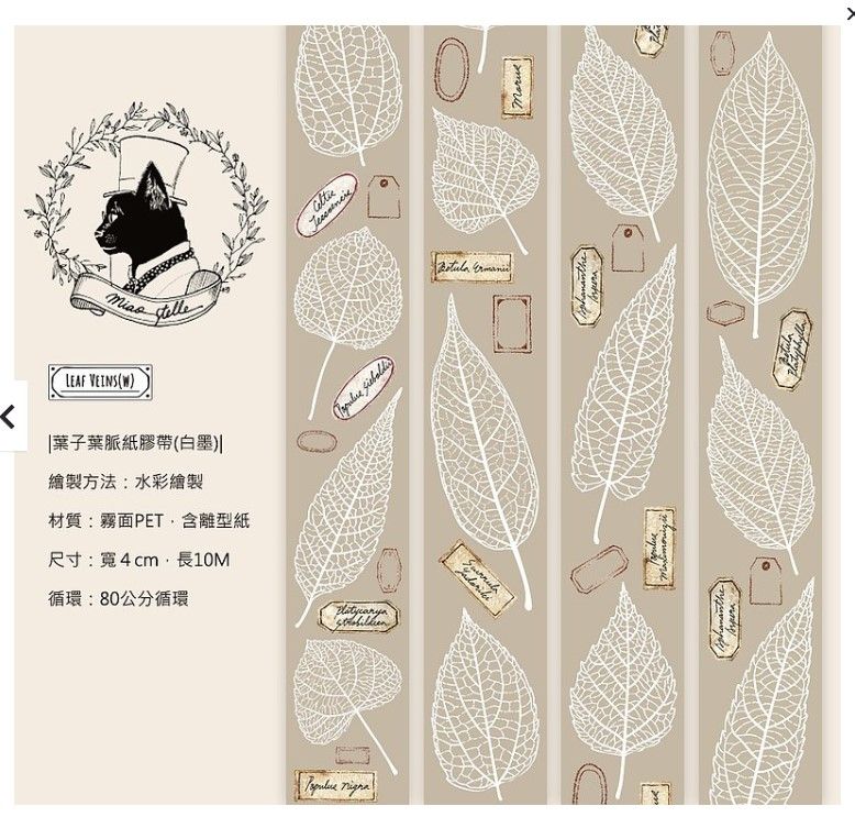 [紙膠帶分裝] 喵吉星 霧面PET  （一循環）