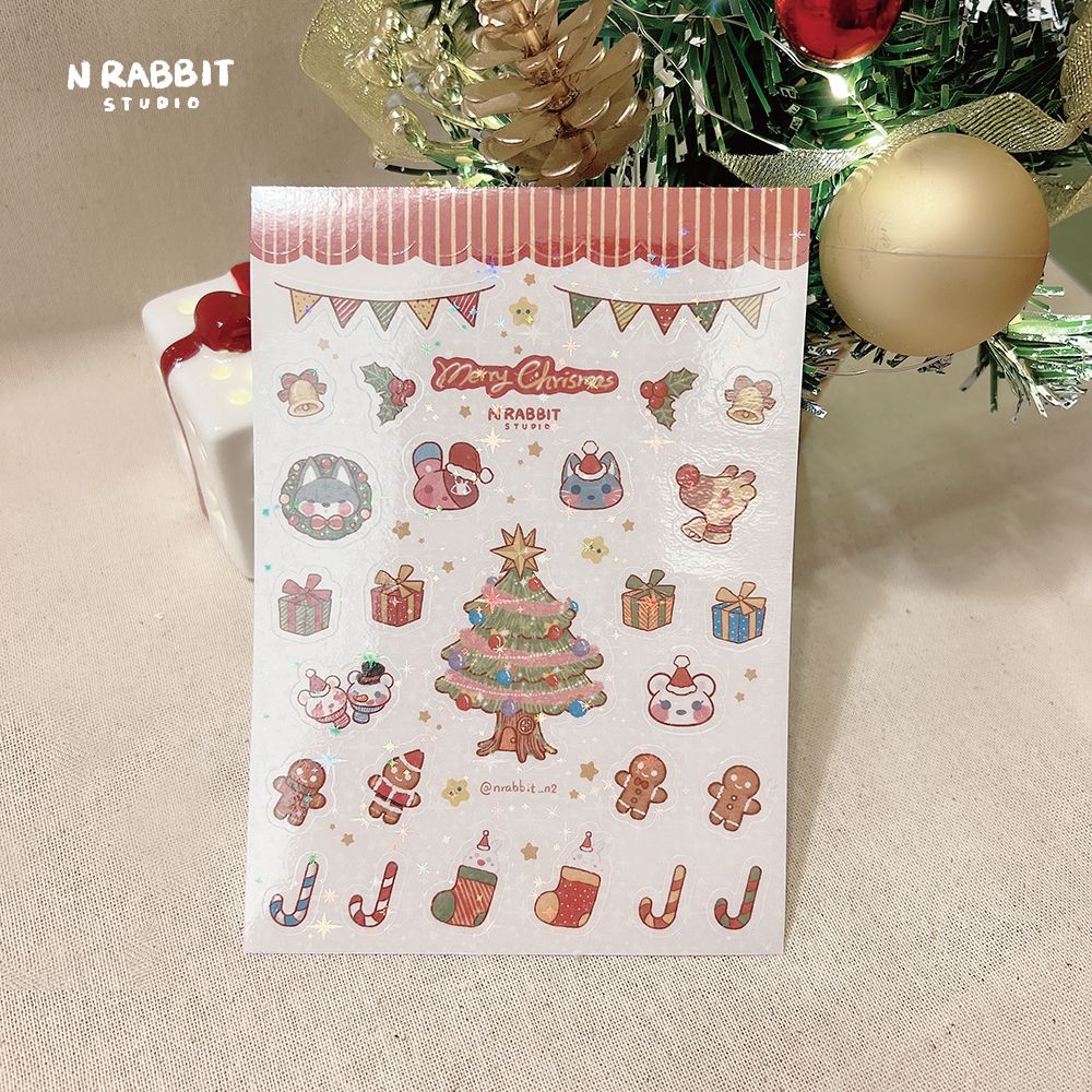 《N兔studio》🎄聖誕節慶限定．耶誕圖鑑貼紙