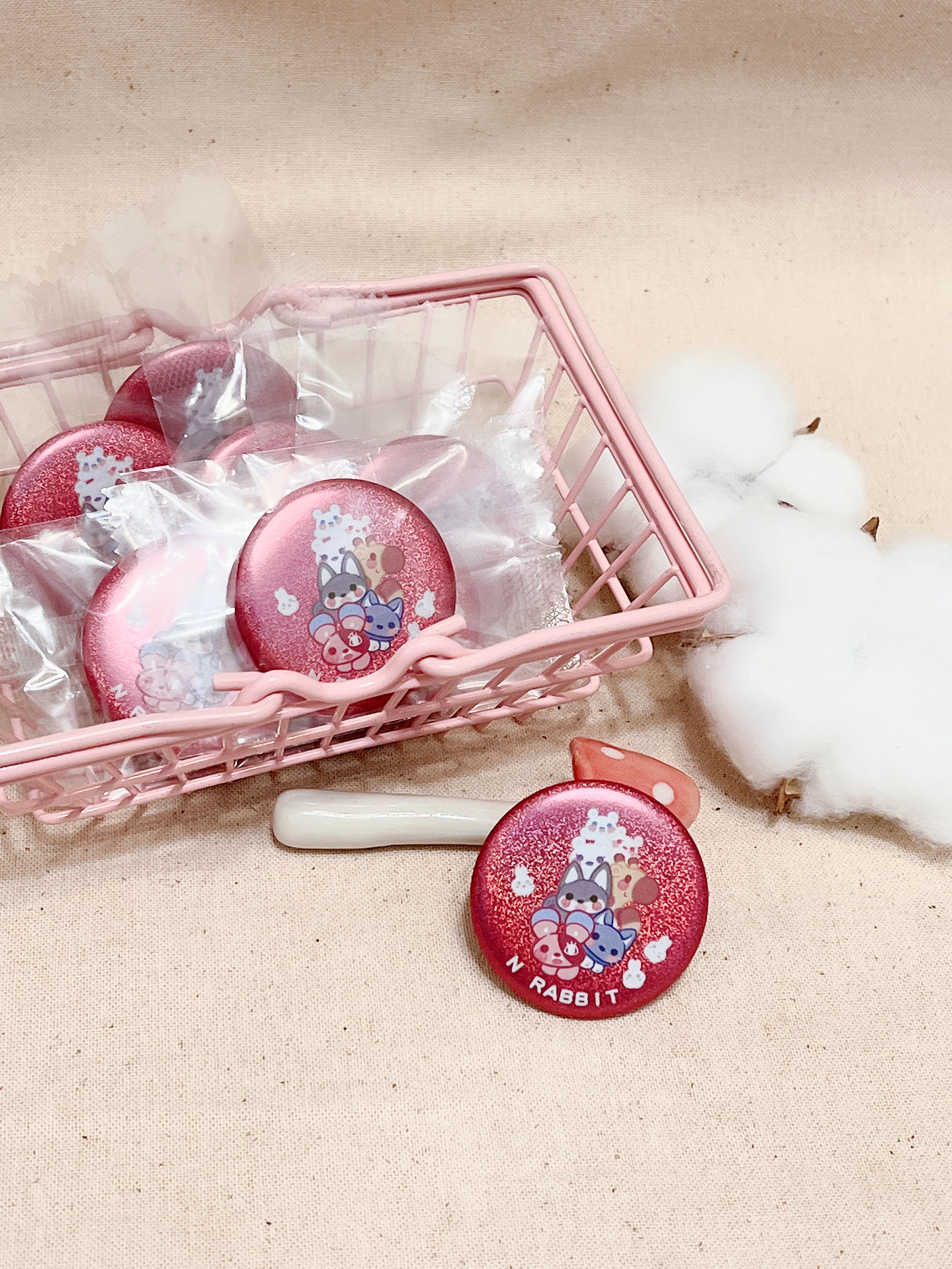 【N兔studio】細沙圓形胸章