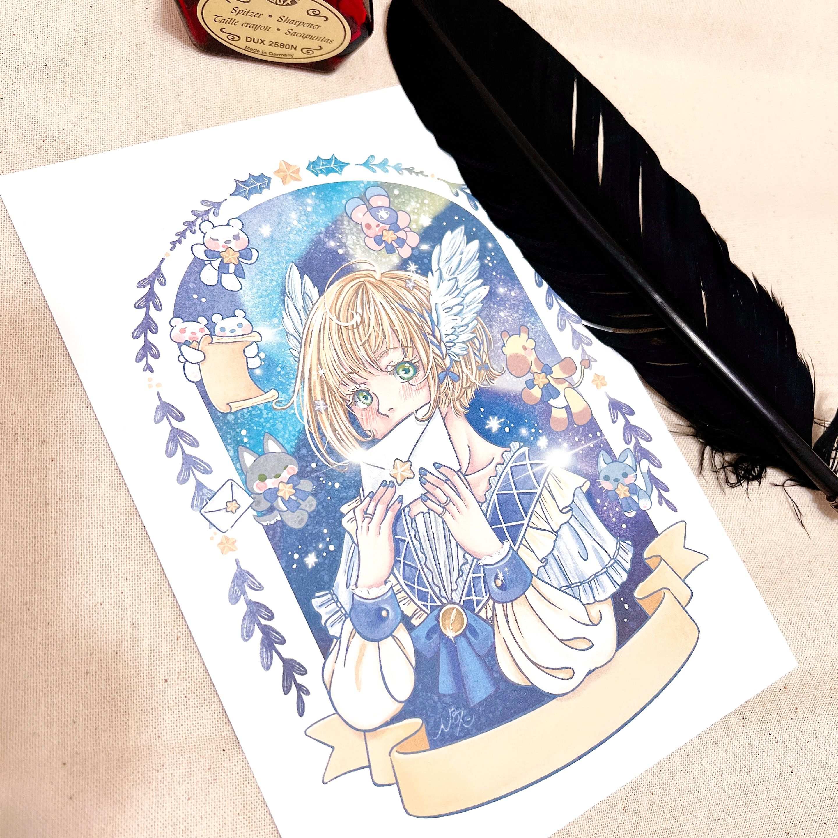 《N兔studio》A5明信片海報-紫星之約