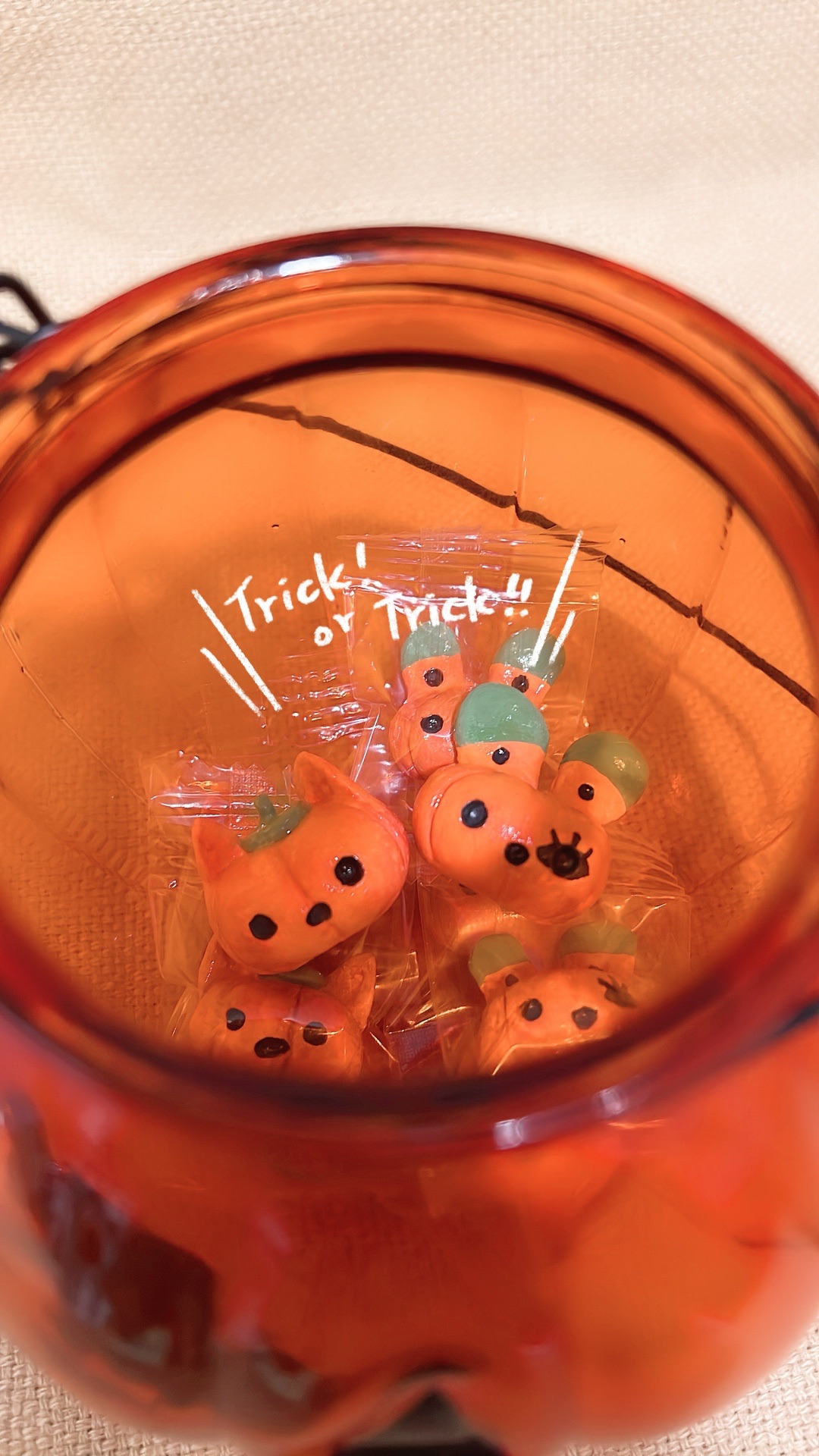 《N兔studio》🎃萬聖節限定 手工公仔.磁鐵-南瓜糖的咒語