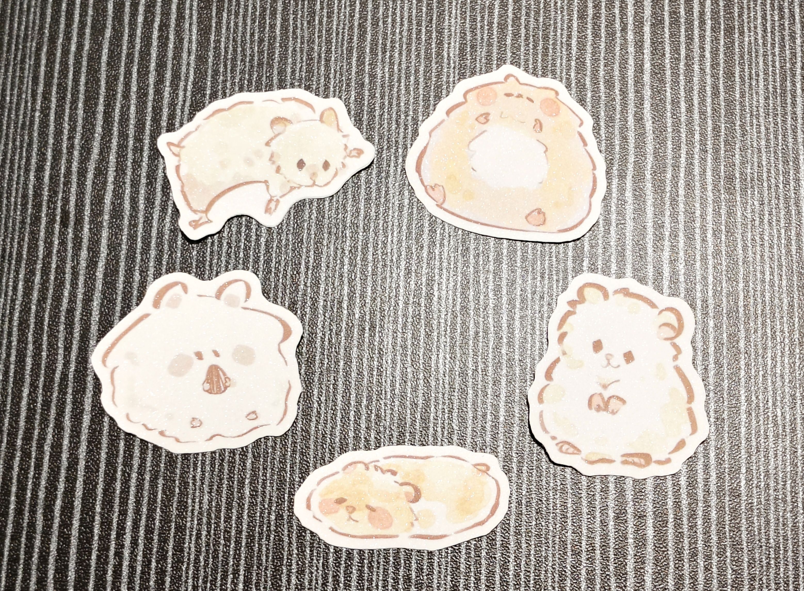 4cm 小動物貼紙（滿天星膜）