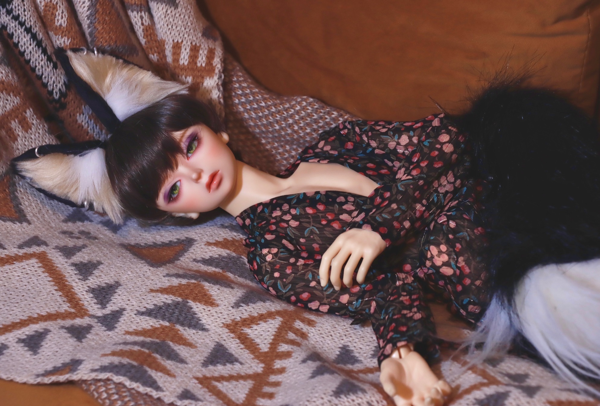 3分 樹洞溫室-海和長月/長袖長罩衫-罌粟