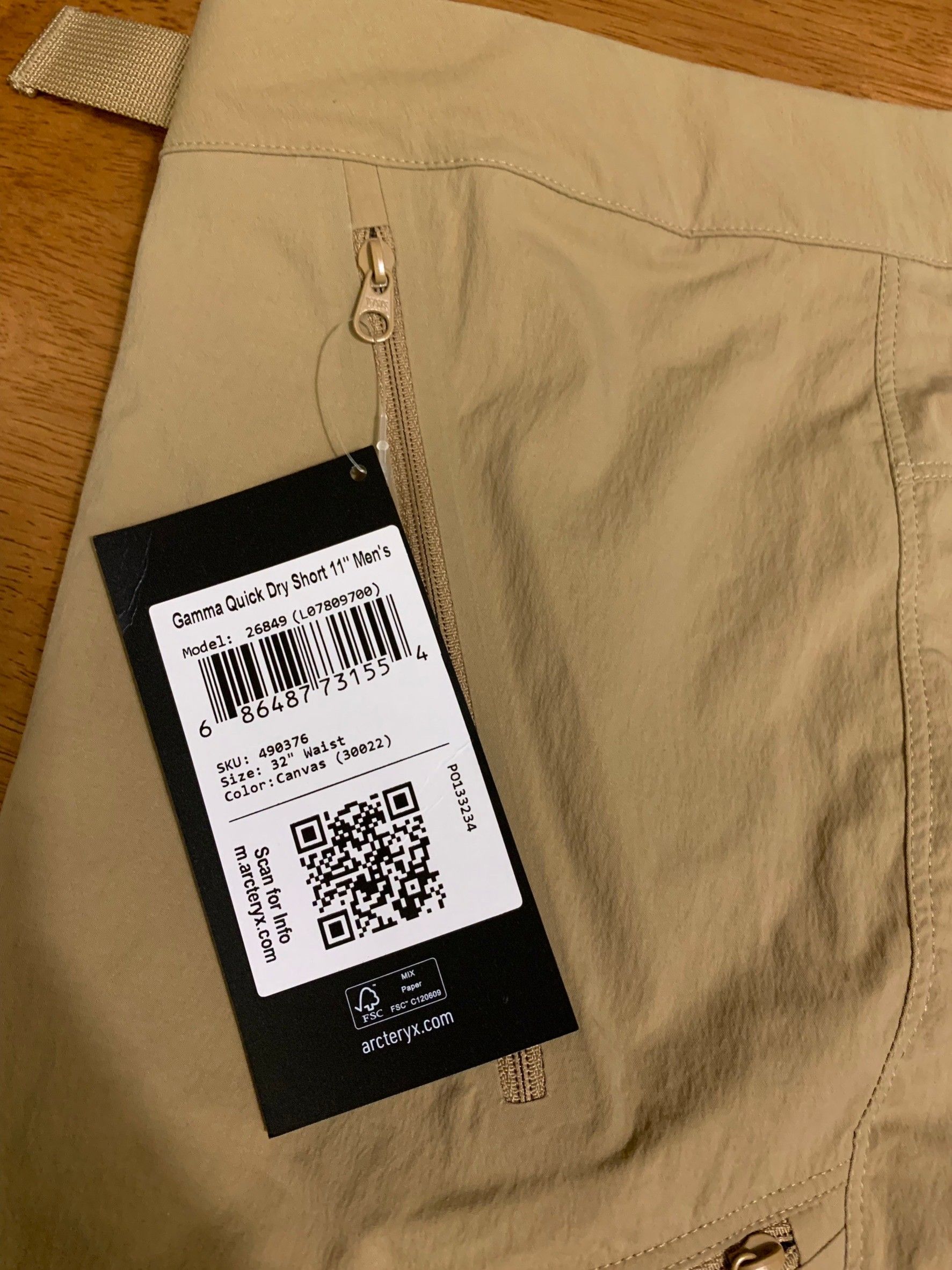 始祖鳥 男 Gamma Quick Dry 11吋短褲