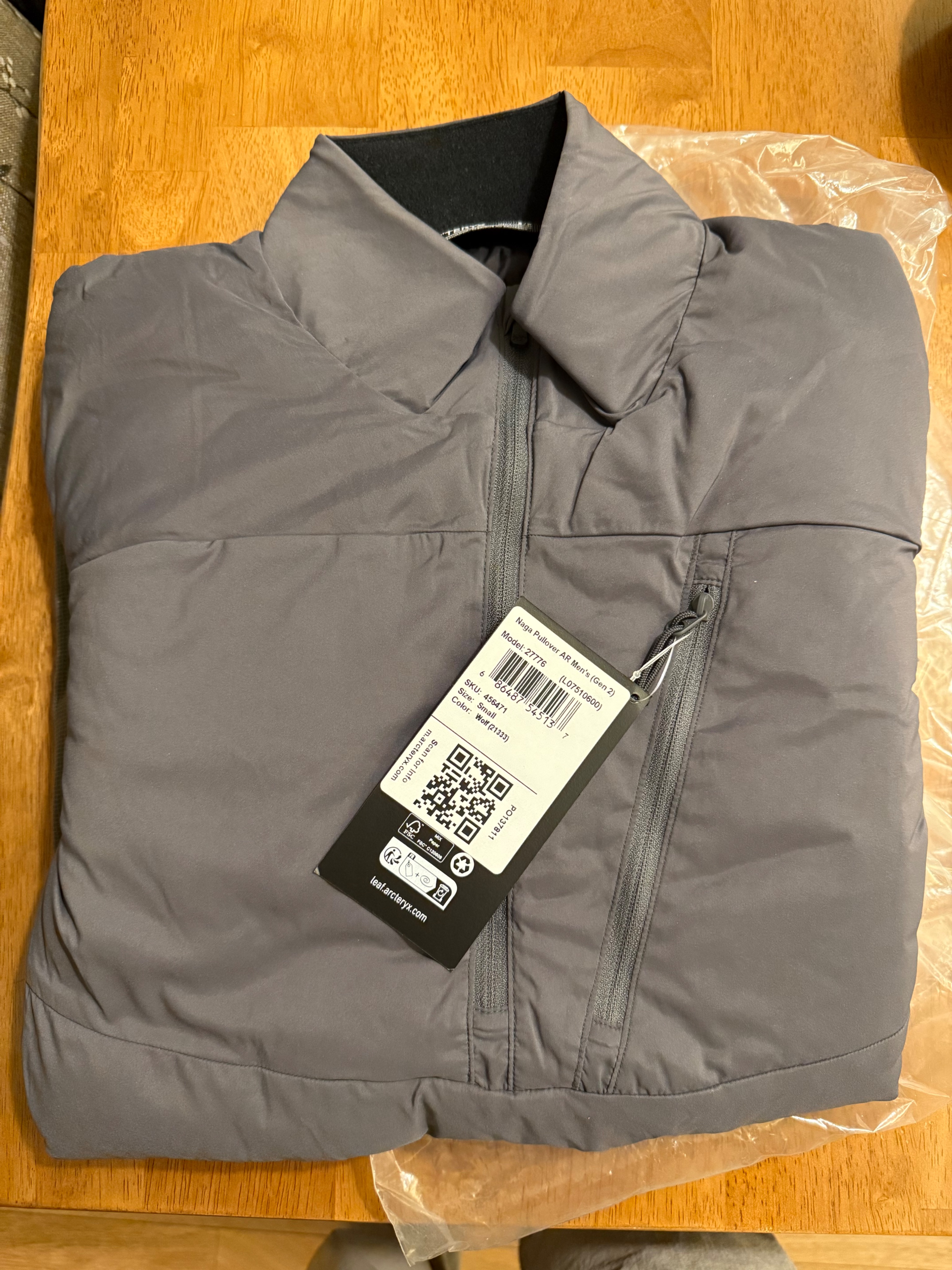 Arcteryx leaf naga pull over AR