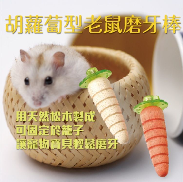 【ACEPET愛思沛】倉鼠胡蘿蔔型磨牙-原木色