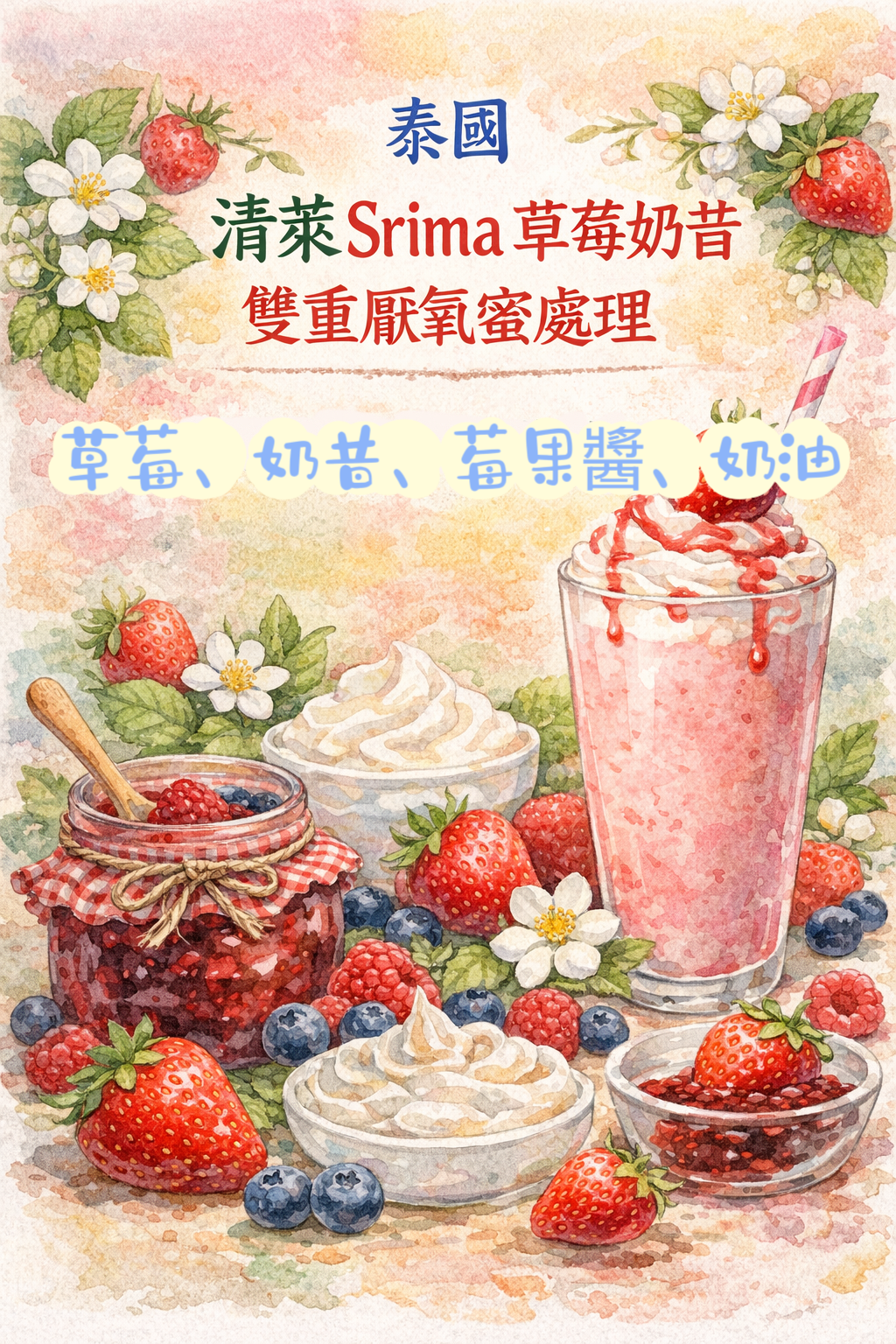 泰國 清萊Srima 草莓奶昔 雙重厭氧蜜處理