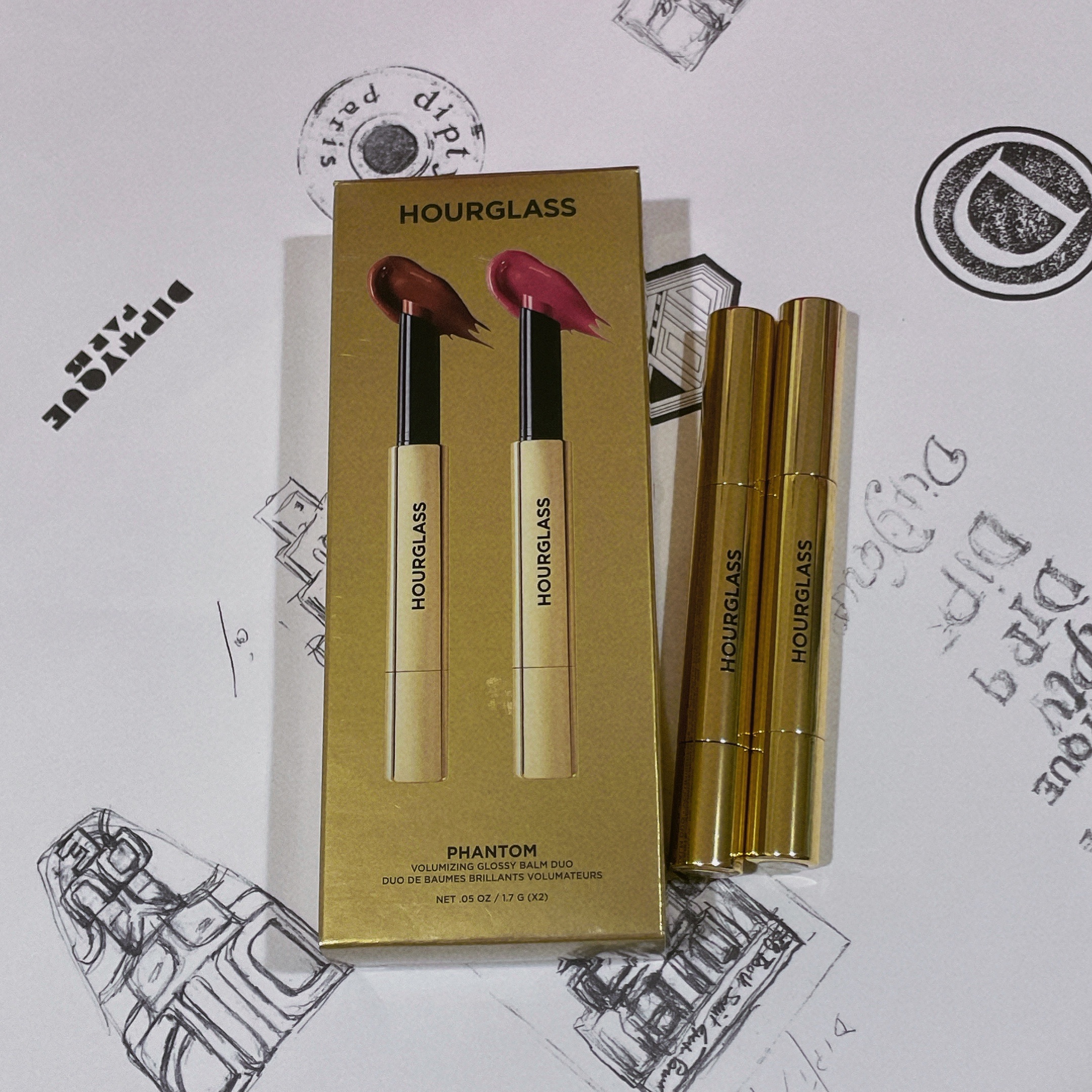 Hourglass季節限定組合1+1金管固態唇蜜