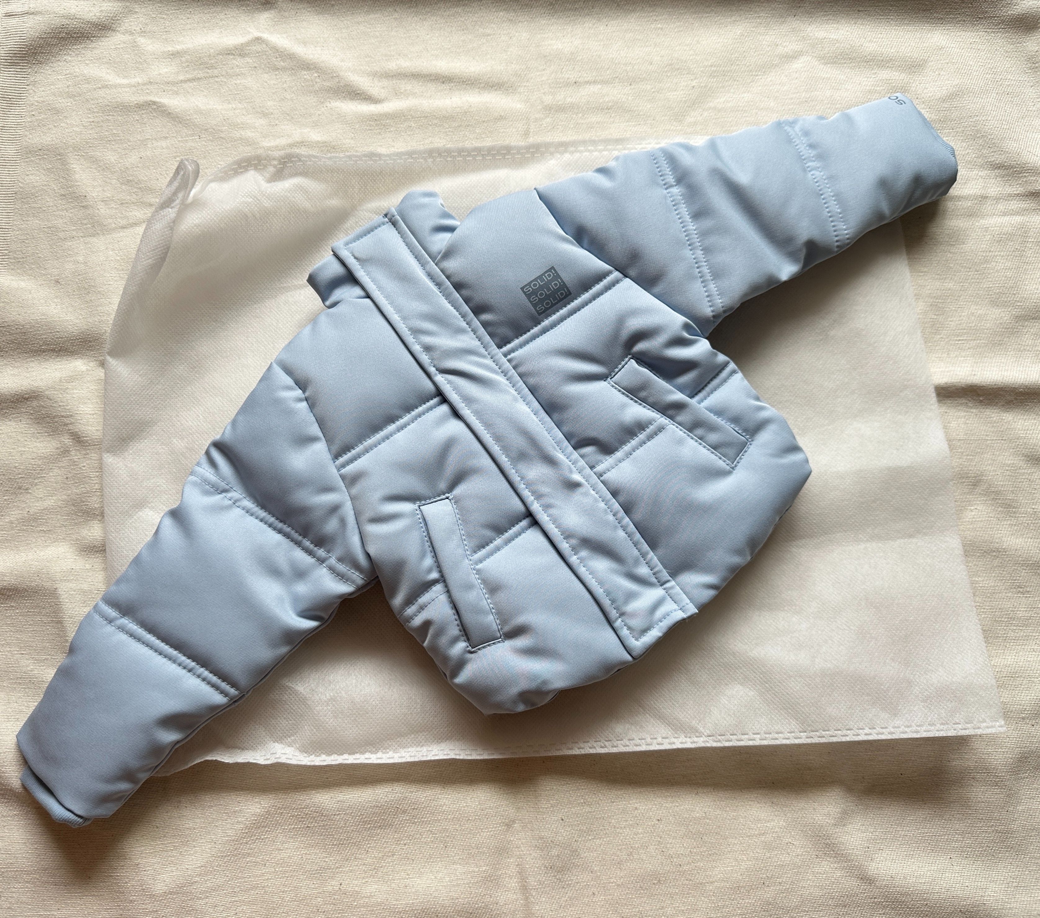 無已製作所-羽絨外套水藍（65cm）